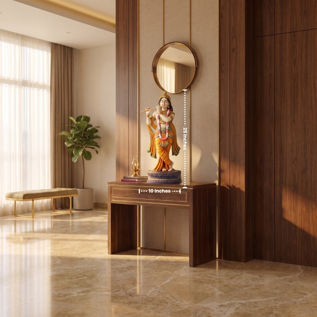 Tall Standing Krishna Statue dimensions - 25 inch height