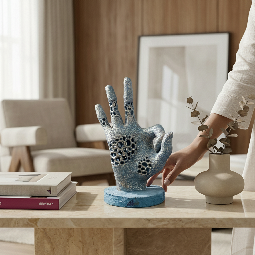 Abstract Hand Gesture Sculpture | Set of 1