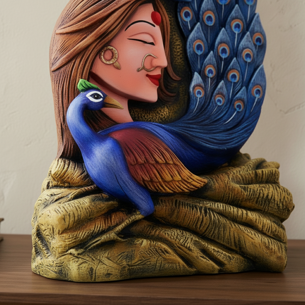 Divine Embrace Krishna & Radha Statue | God Statue | Set of 1