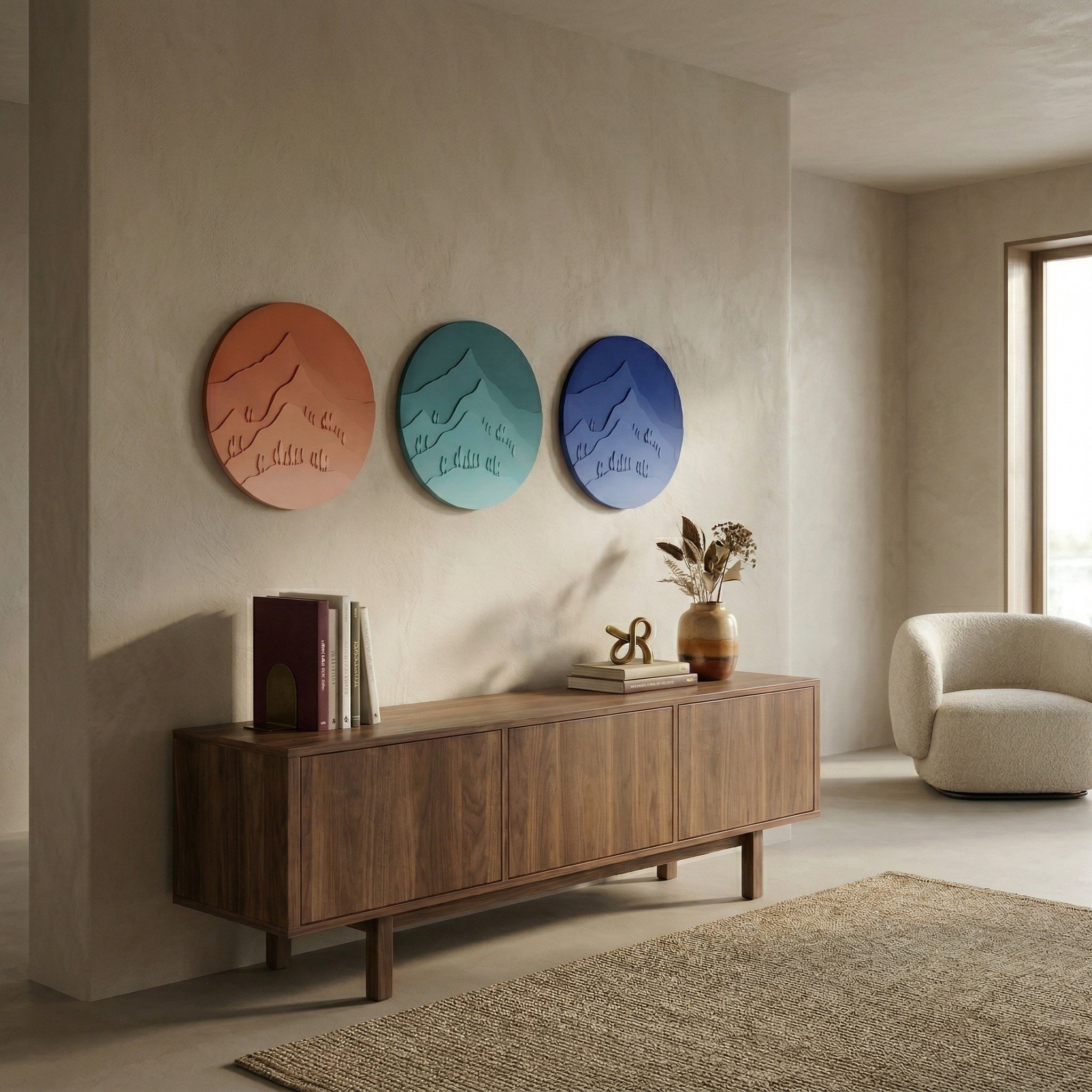 Mountain Hues Triptych Wall Art Set