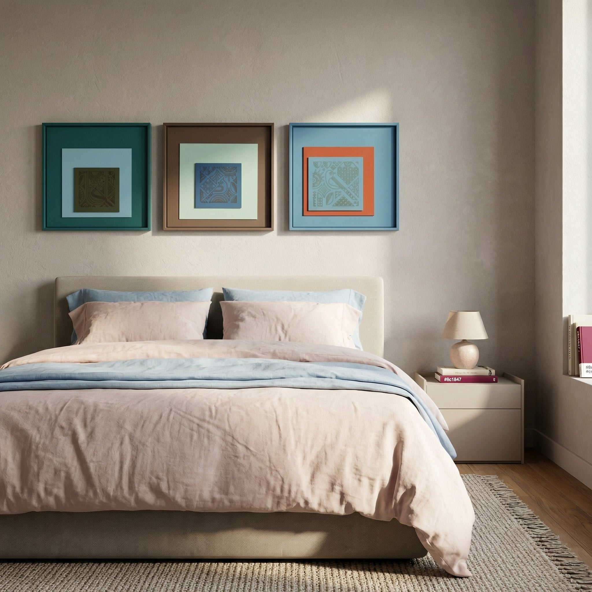 Elegant Ethnic Wall Art Set - Cultural Harmony | Set Of 3