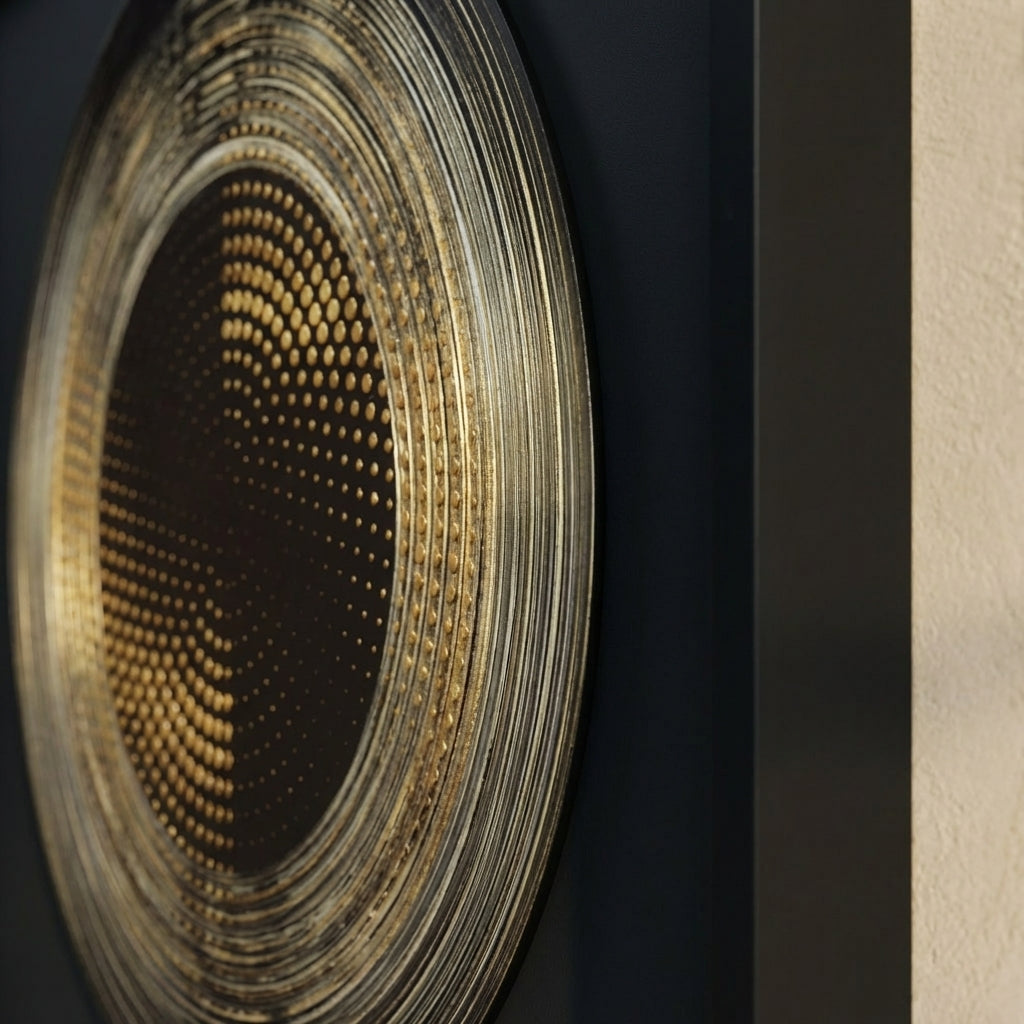 Elegant Modern Abstract Wall Art - Golden Illusion | Set Of 1