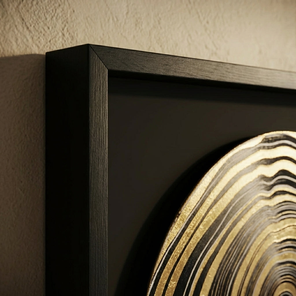 Elegant Modern Abstract Wall Art - Golden Spiral | Set Of 1