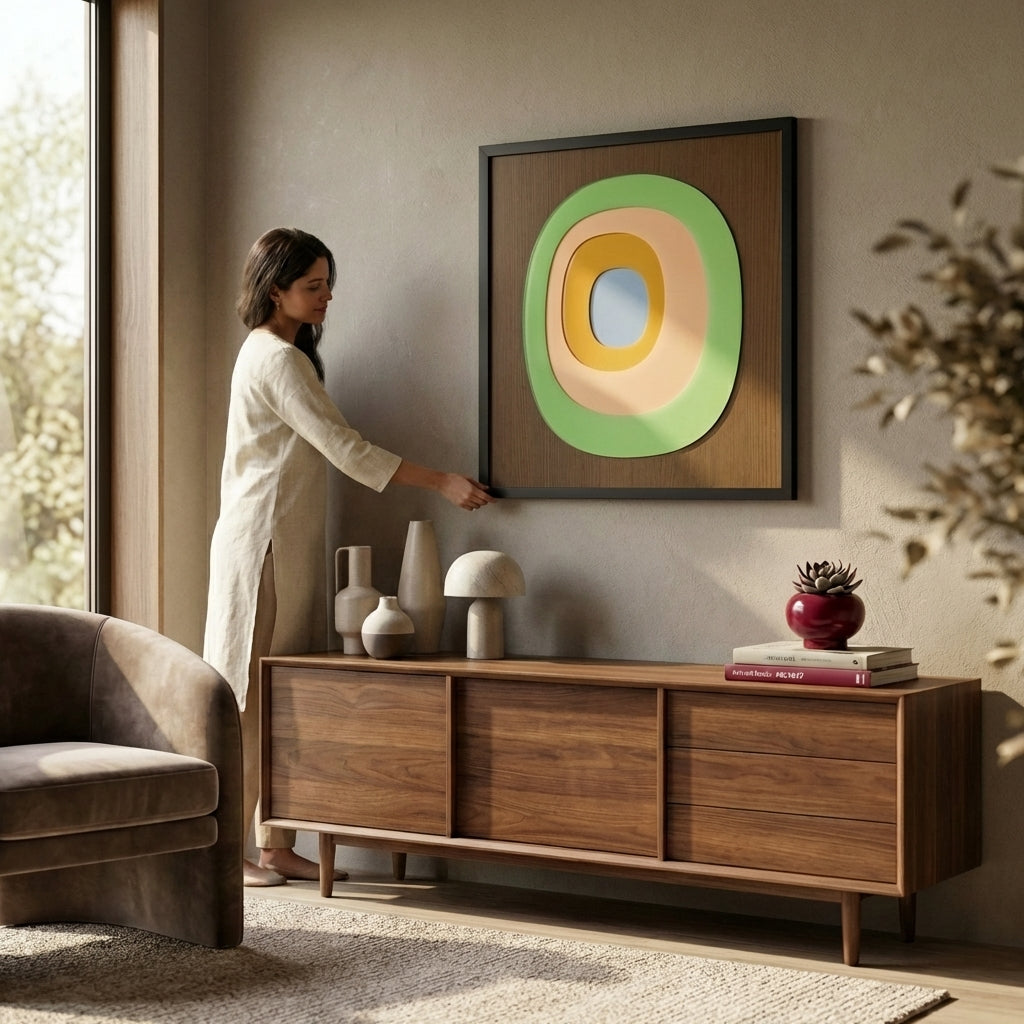 Concentric Soft Hues Wall Art