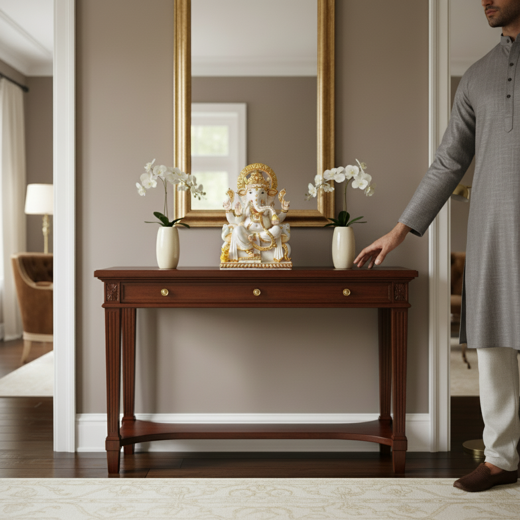 White & Gold Ganesha | God Statue | Set of 1