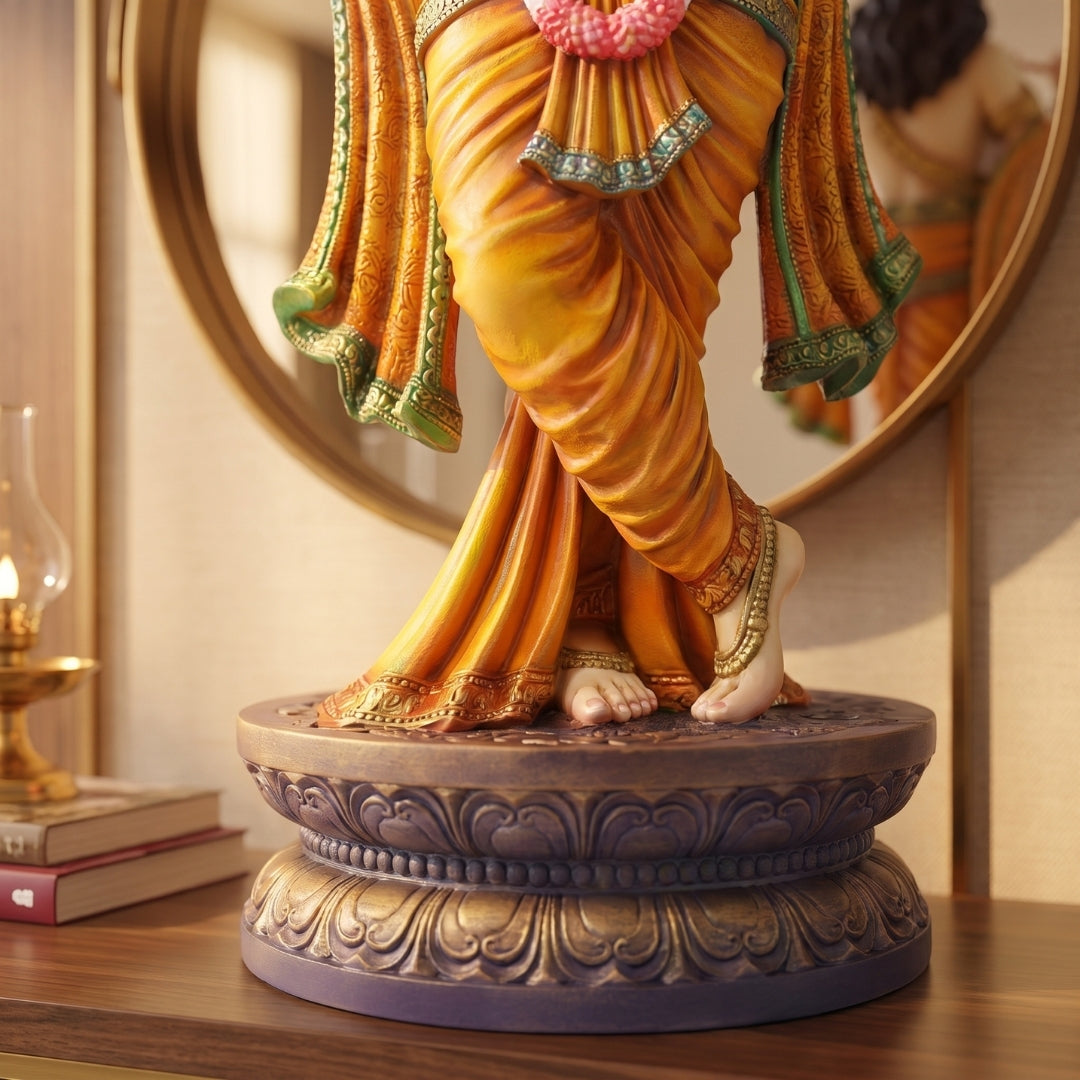 Tall Standing Krishna Statue close-up detail