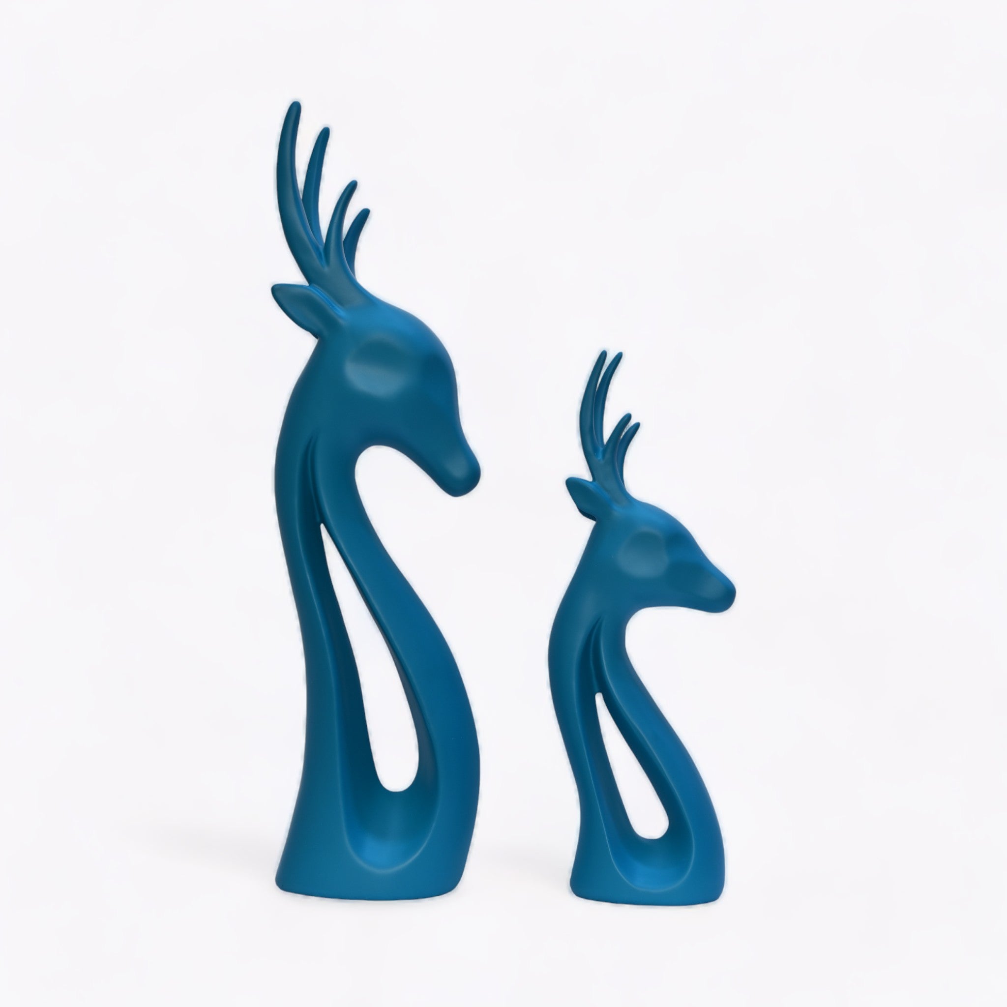 Modern Elegance Abstract Deer Duo Home Decor | Set of 2