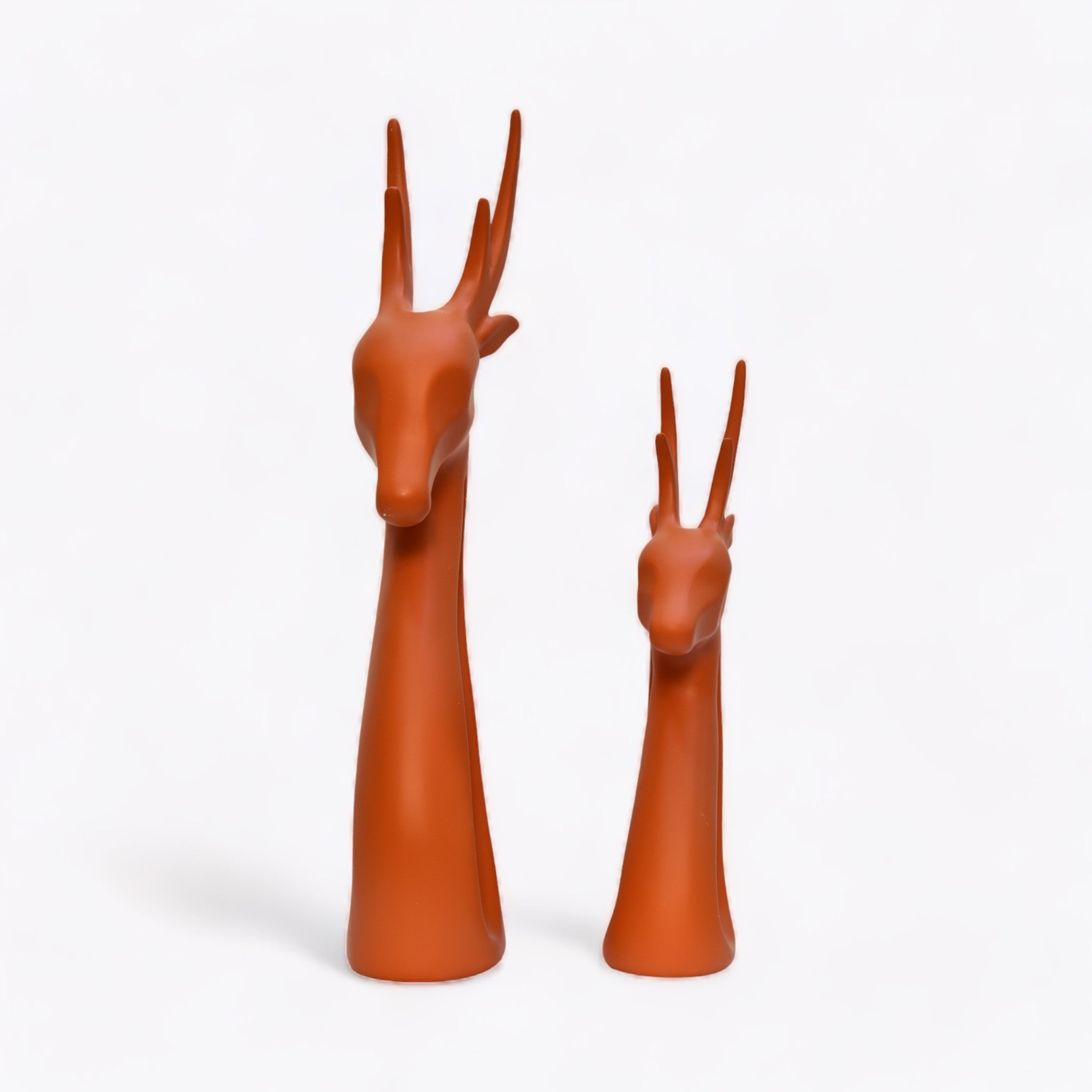 Modern Elegance Abstract Deer Duo Home Decor | Set of 2