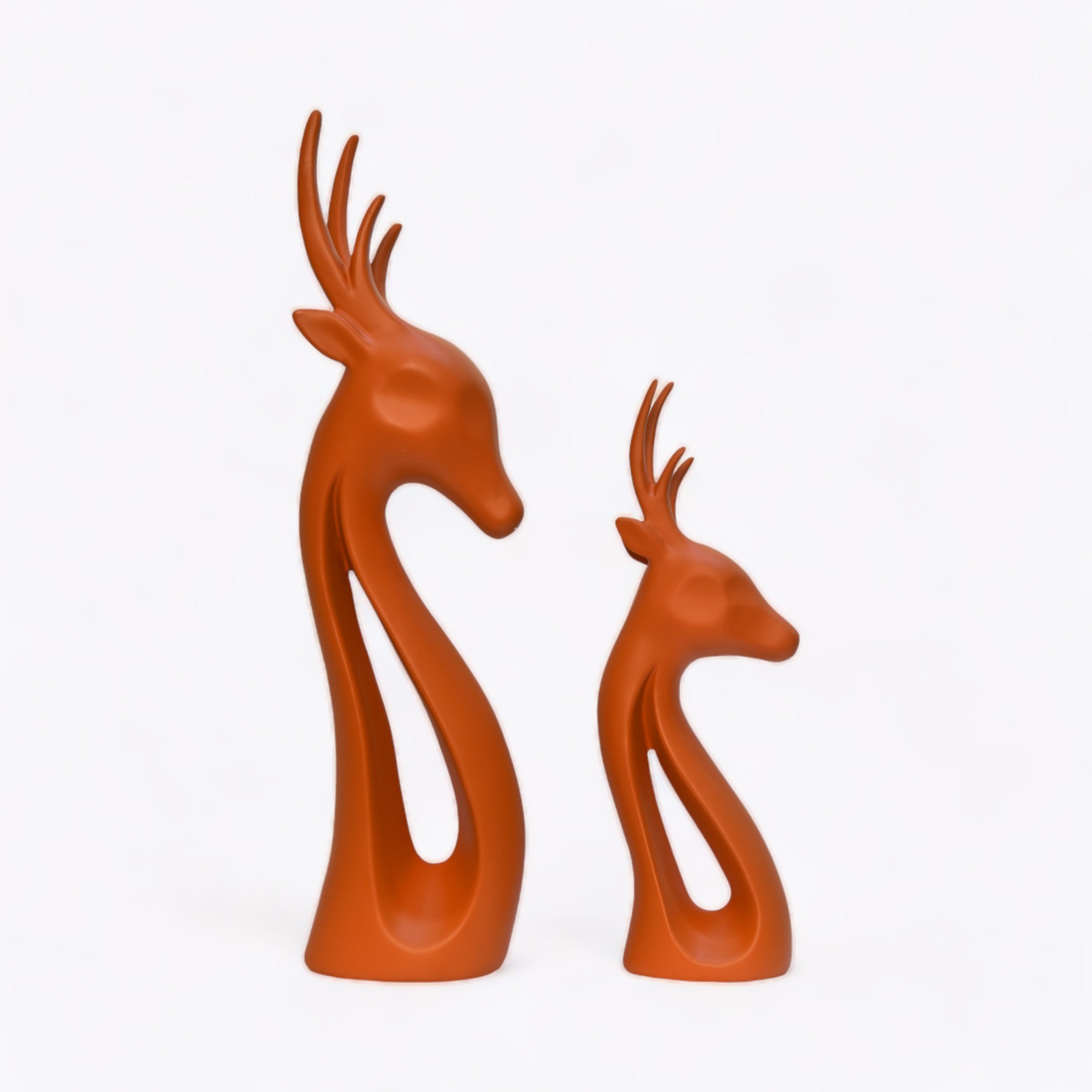 Modern Elegance Abstract Deer Duo Home Decor | Set of 2