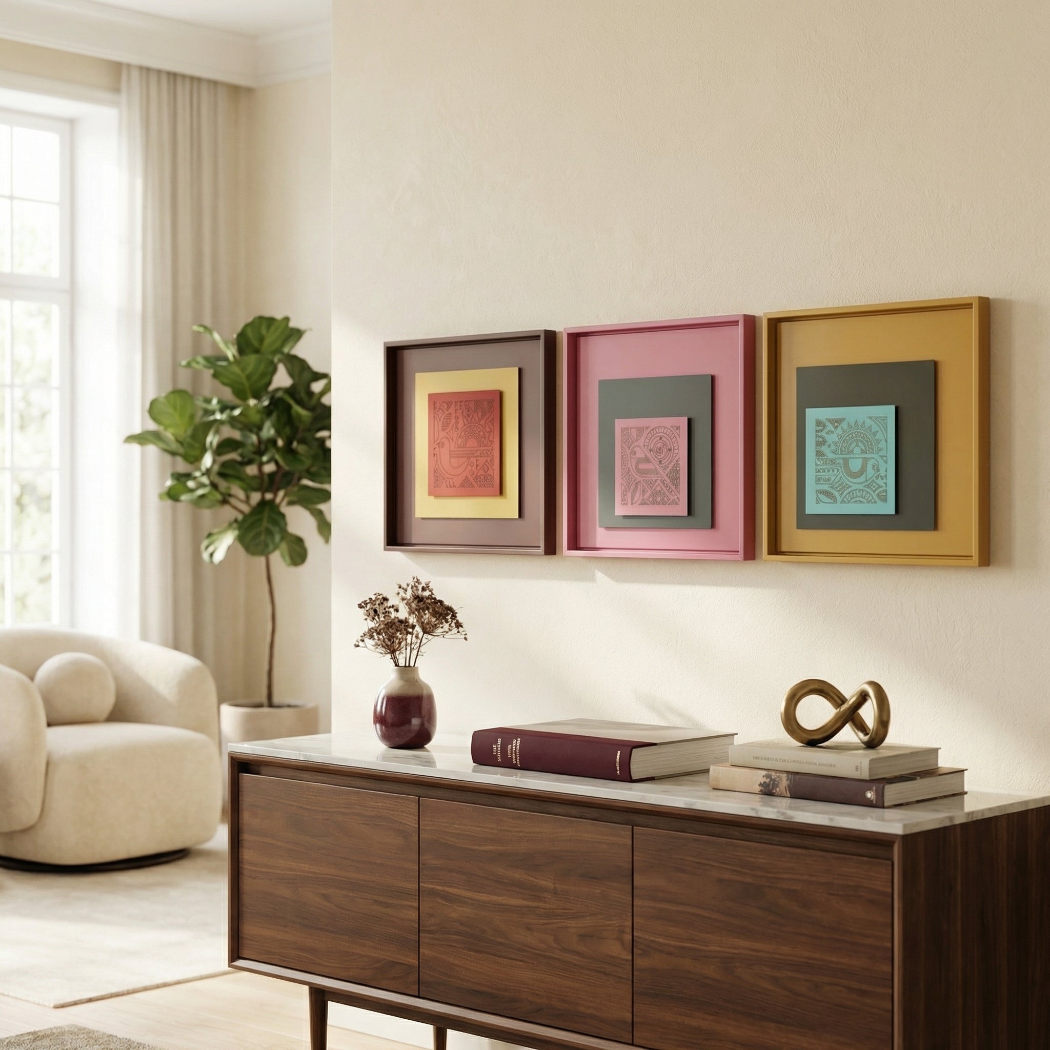 Elegant Decor Wall Art Set - Trio of Artistic Masterpieces  | Set Of 3