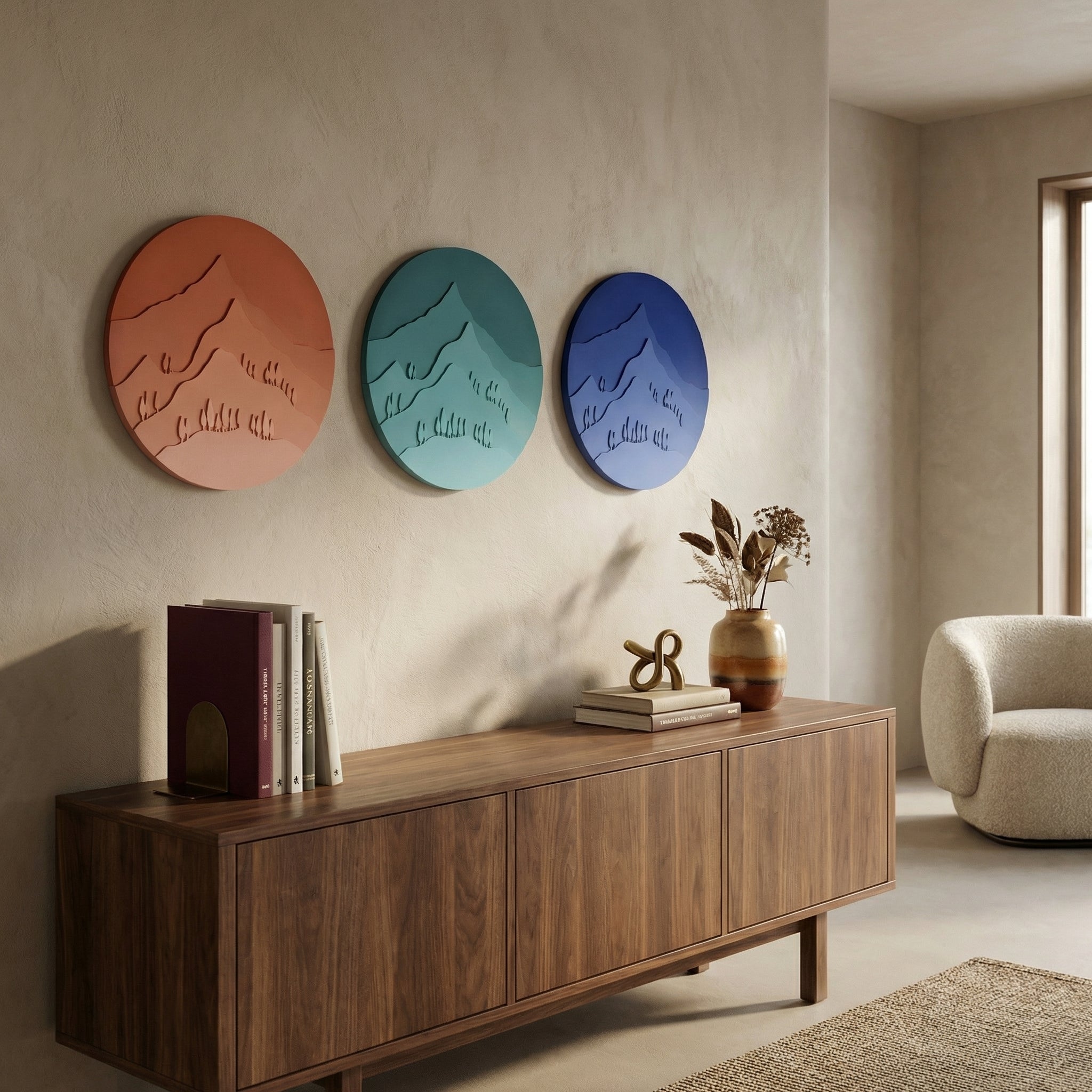 Mountain Hues Triptych Wall Art Set