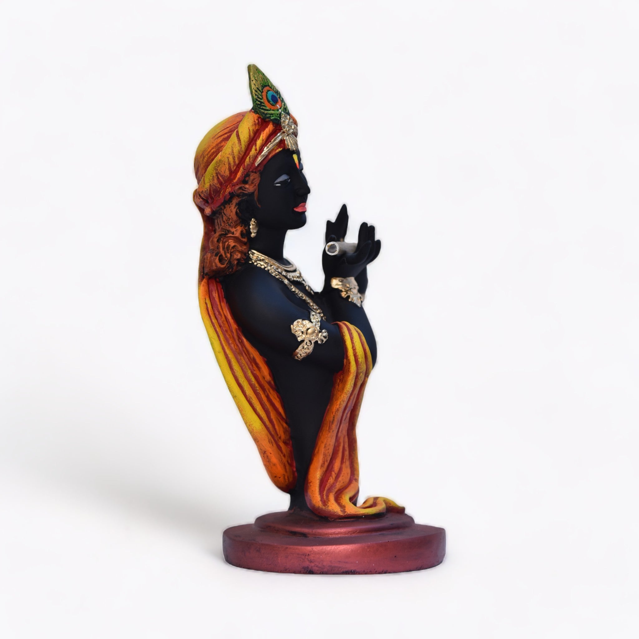 Celestial Krishna Golden Flute Statue | God Statue | Set of 1