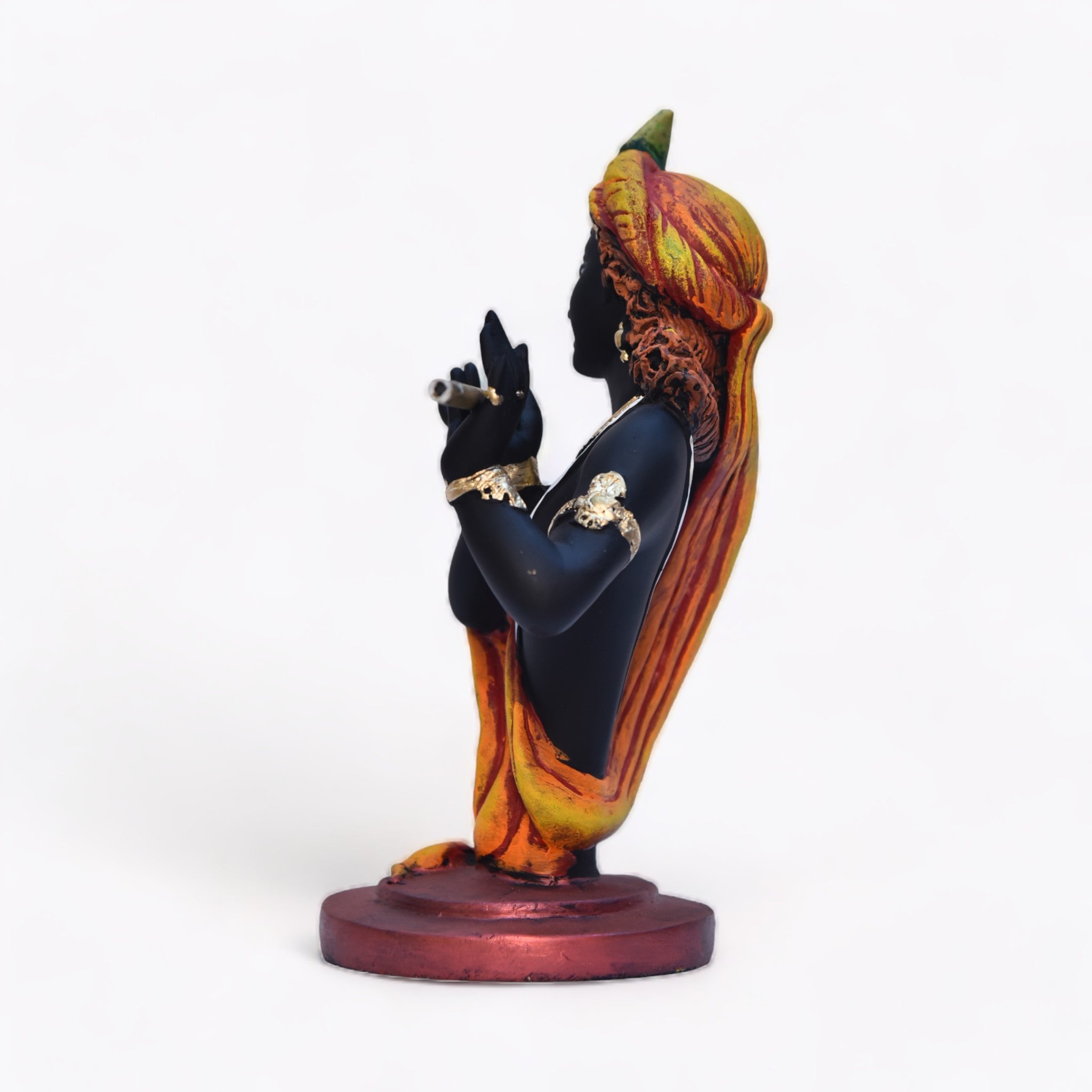 Celestial Krishna Golden Flute Statue | God Statue | Set of 1