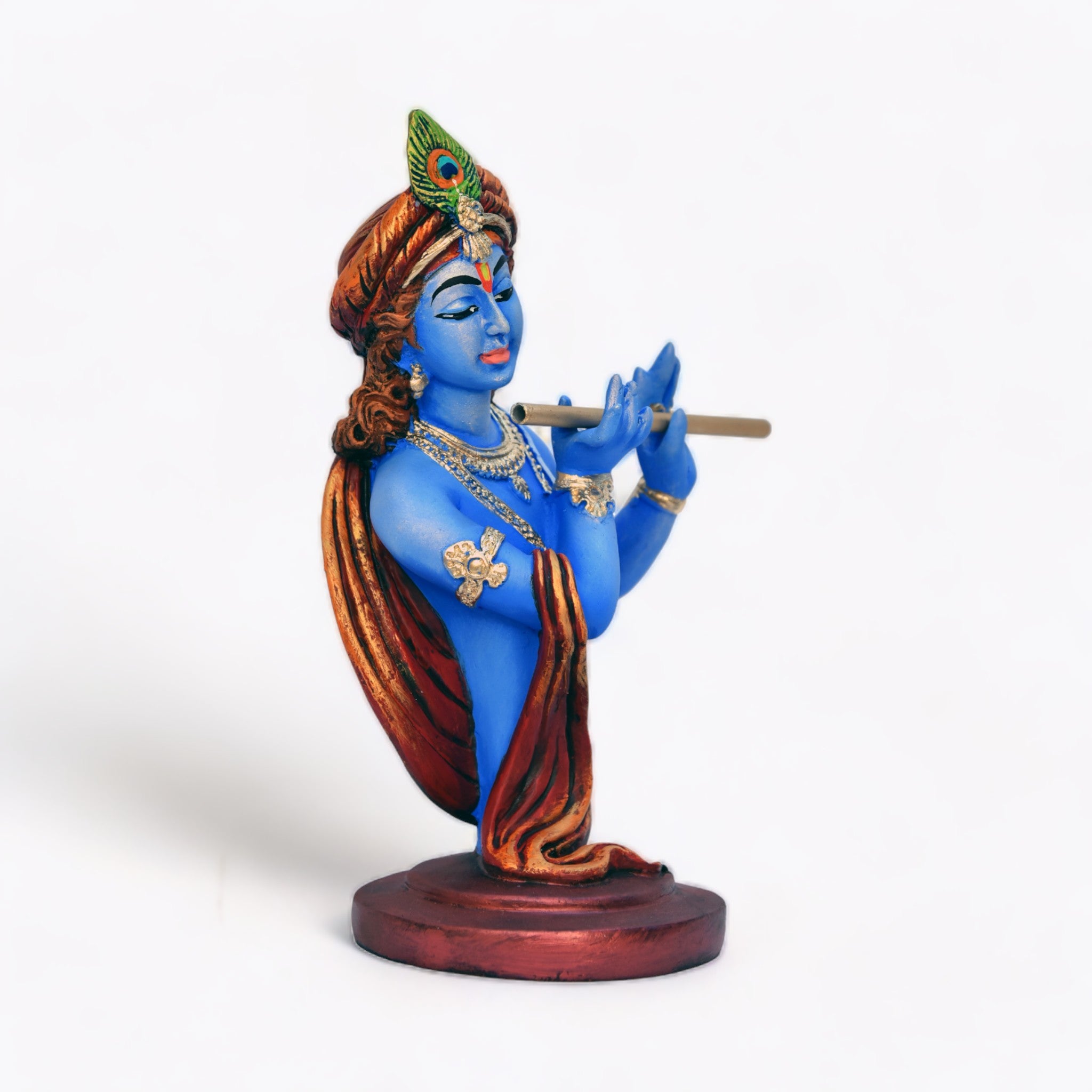 Celestial Krishna with Flute Statue | God Statue | Set of 1