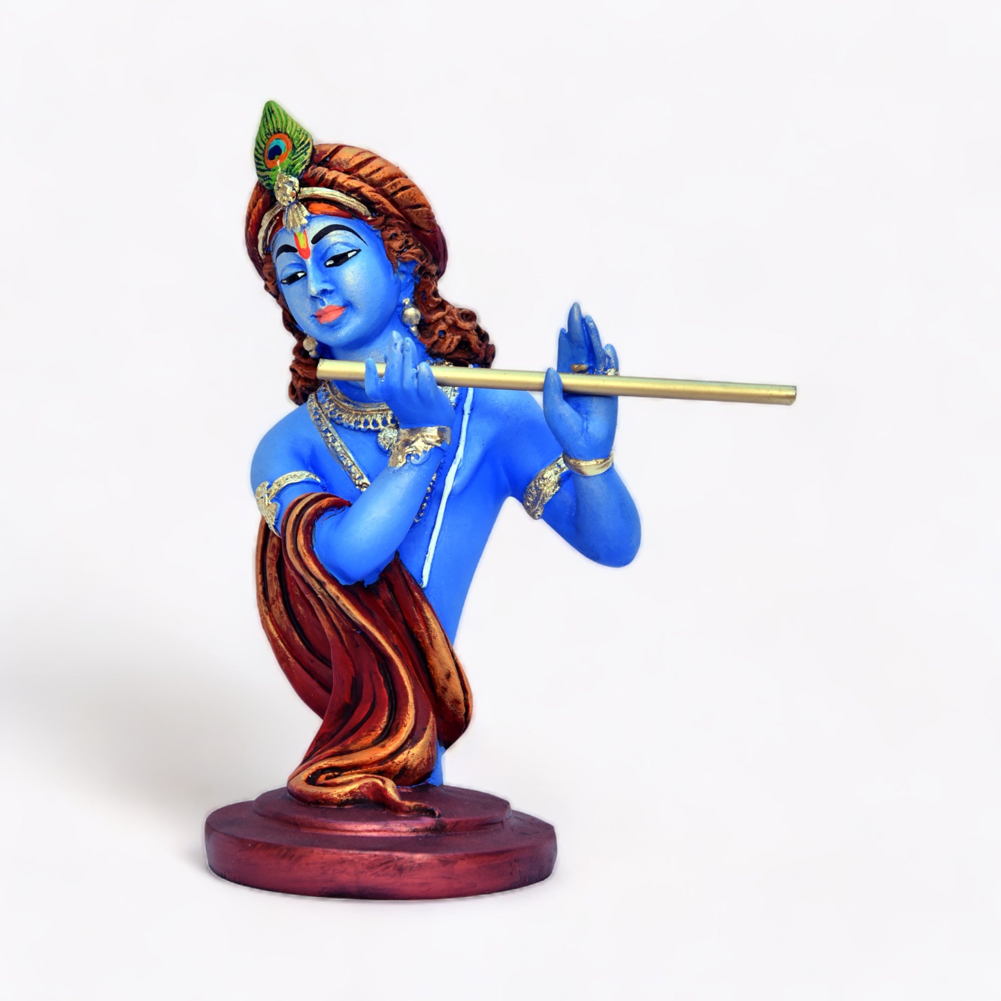 Celestial Krishna with Flute Statue | God Statue | Set of 1