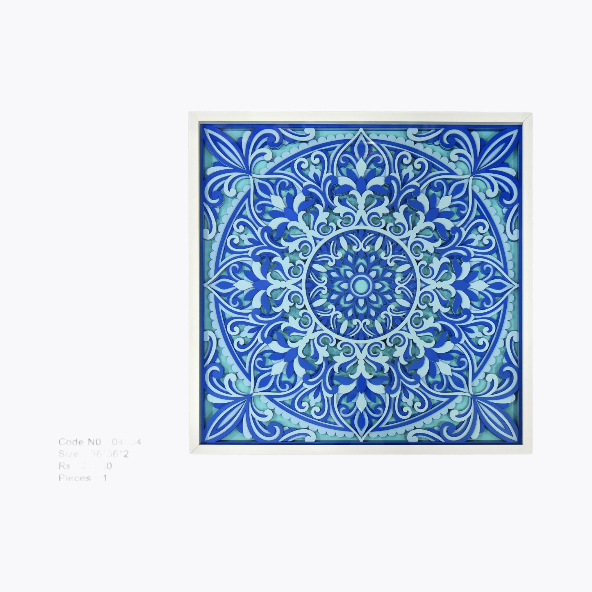 Celestial Mandala Blues Wall Art | Set of 1