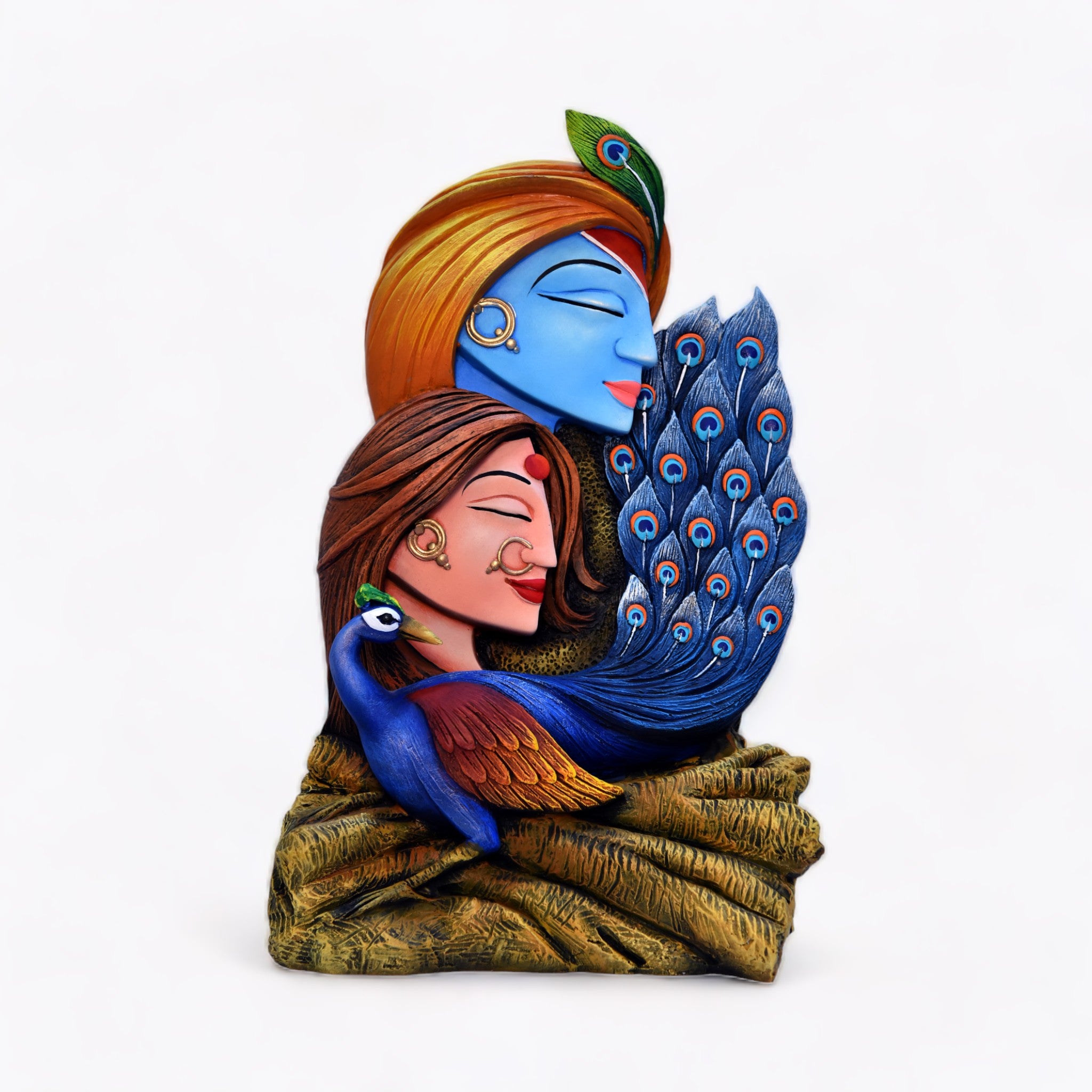 Divine Embrace Krishna & Radha Statue | God Statue | Set of 1