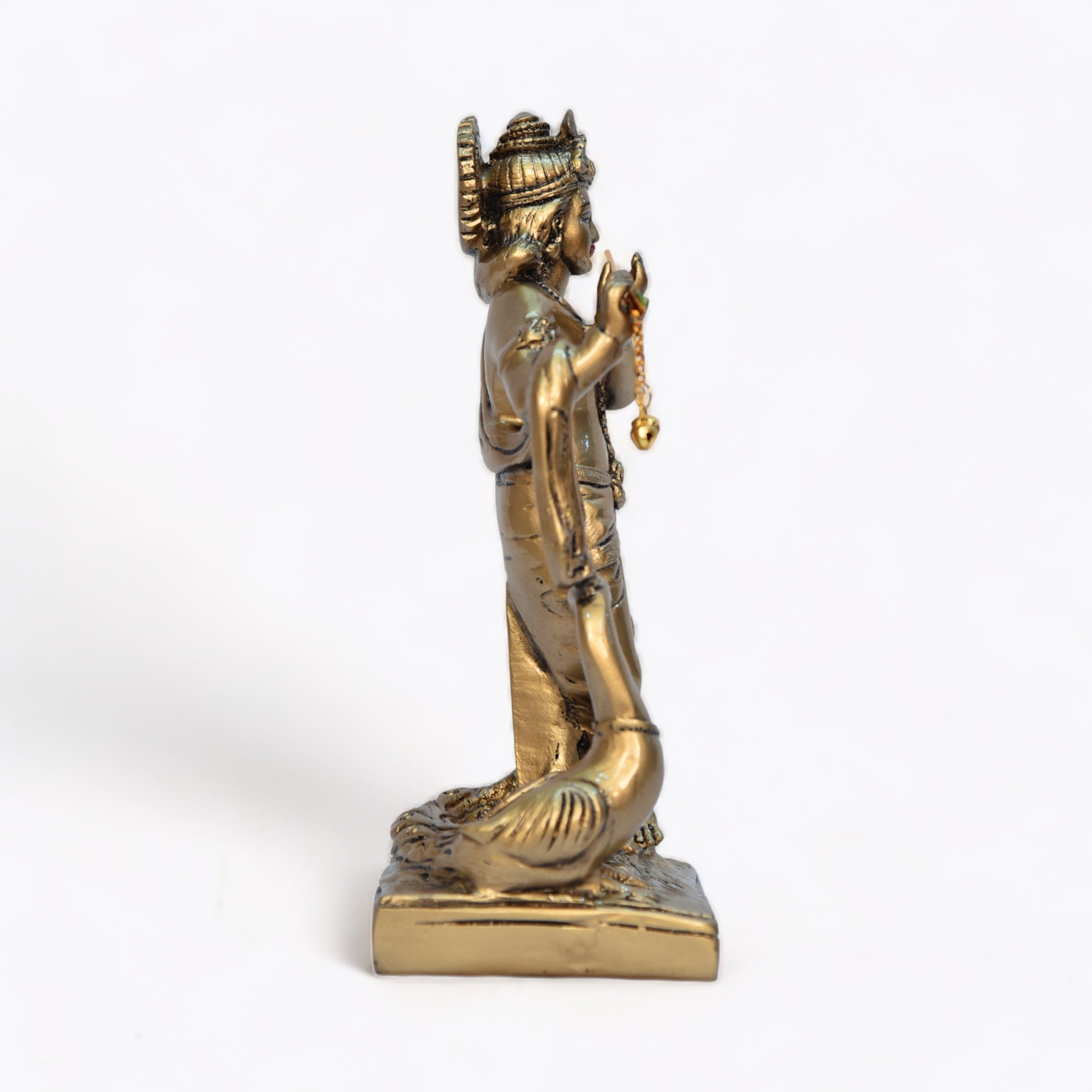 Divine Lord Krishna Statue in Bronze Finish | God Statue | Set of 1