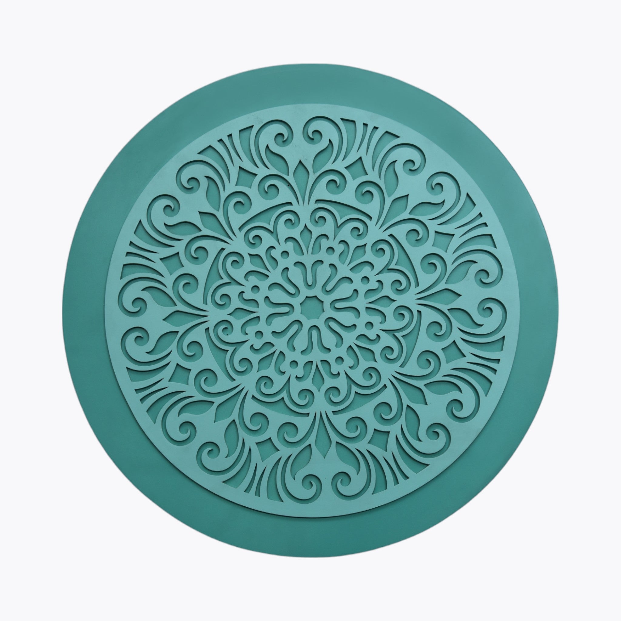 Elegant Mandala Decor Wall Art - Intricate Turquoise | Set Of 1