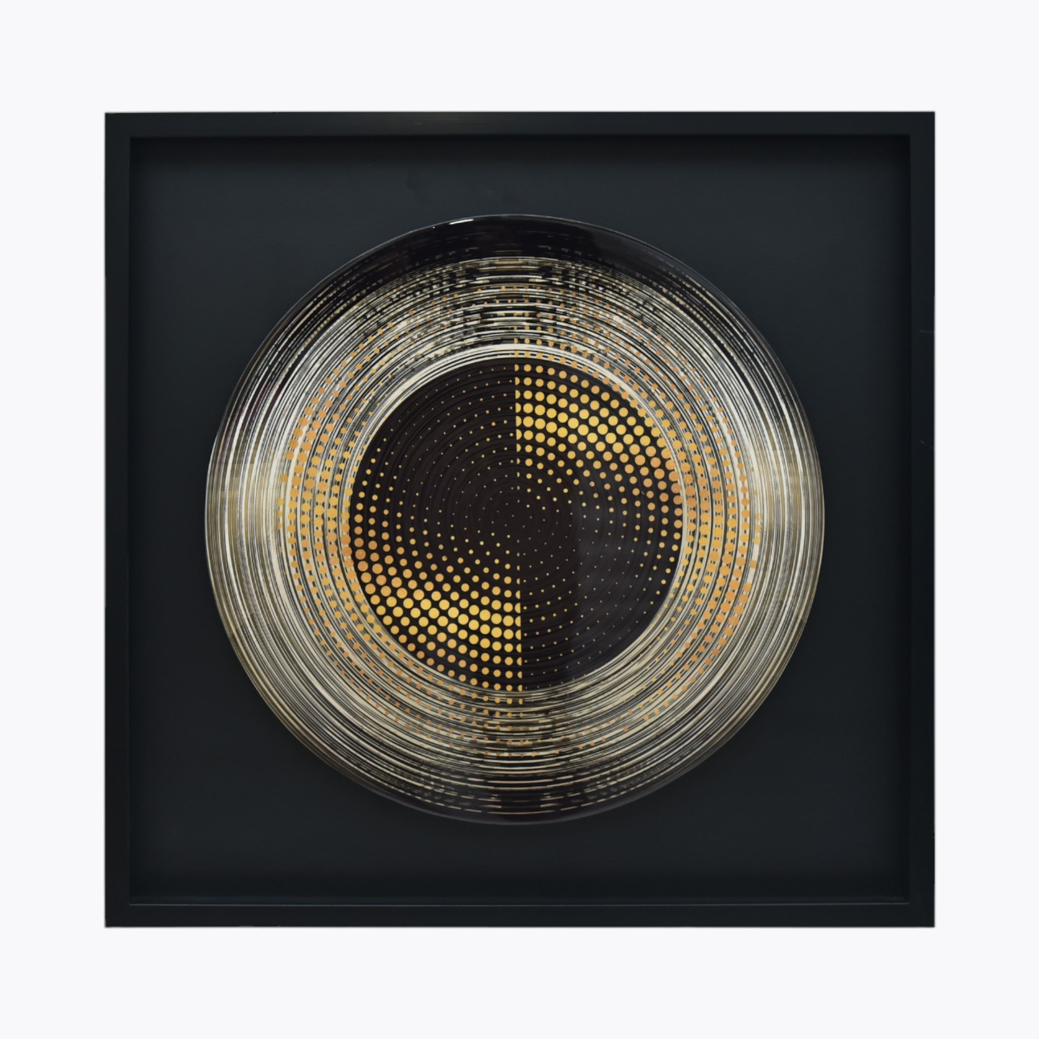 Elegant Modern Abstract Wall Art - Golden Illusion | Set Of 1