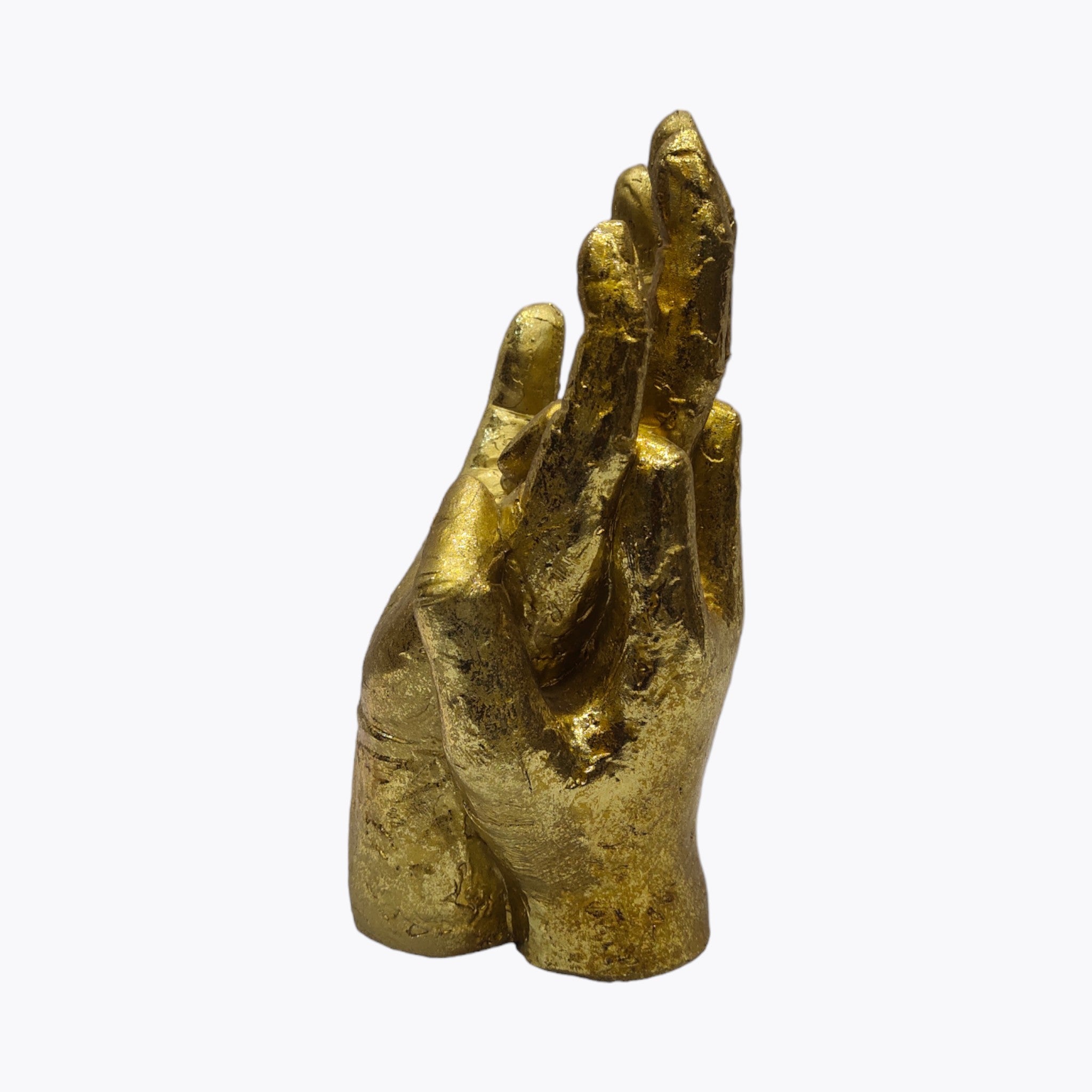 Golden Praying Hands Sculpture Decor | Set Of 1