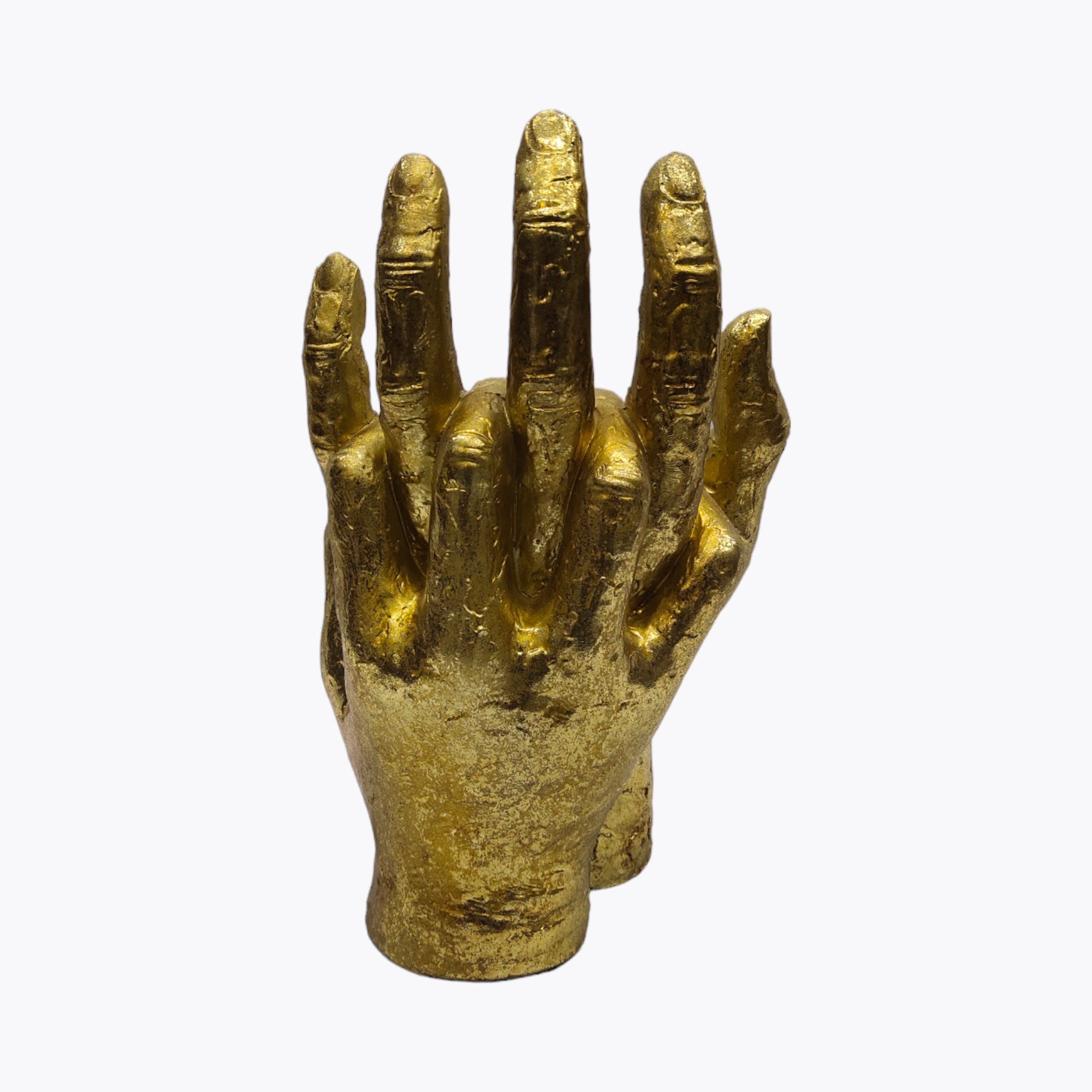 Golden Praying Hands Sculpture Decor | Set Of 1