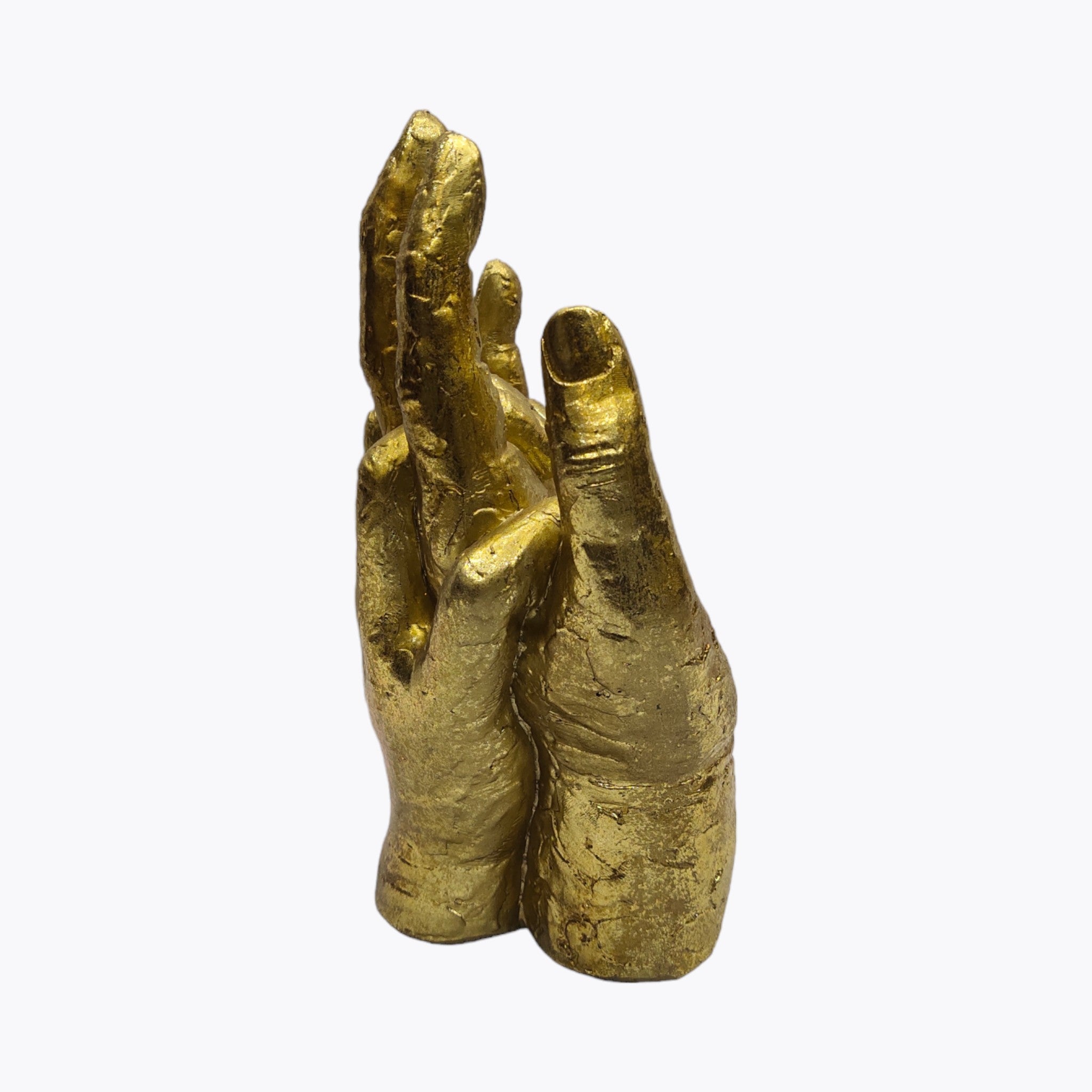 Golden Praying Hands Sculpture Decor | Set Of 1