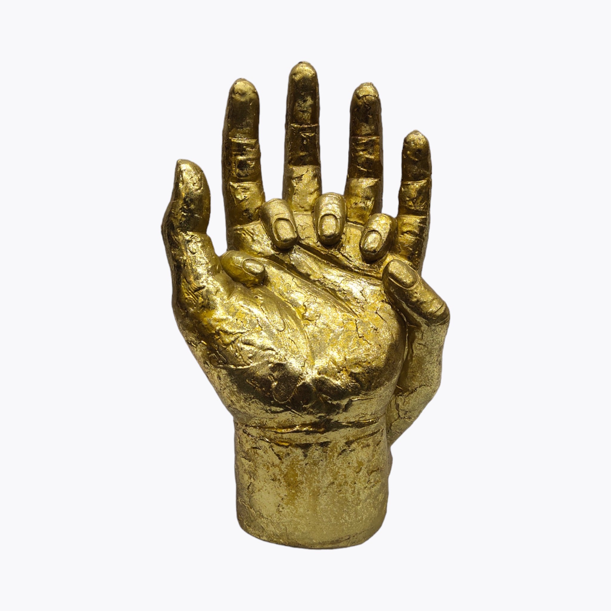 Golden Praying Hands Sculpture Decor | Set Of 1