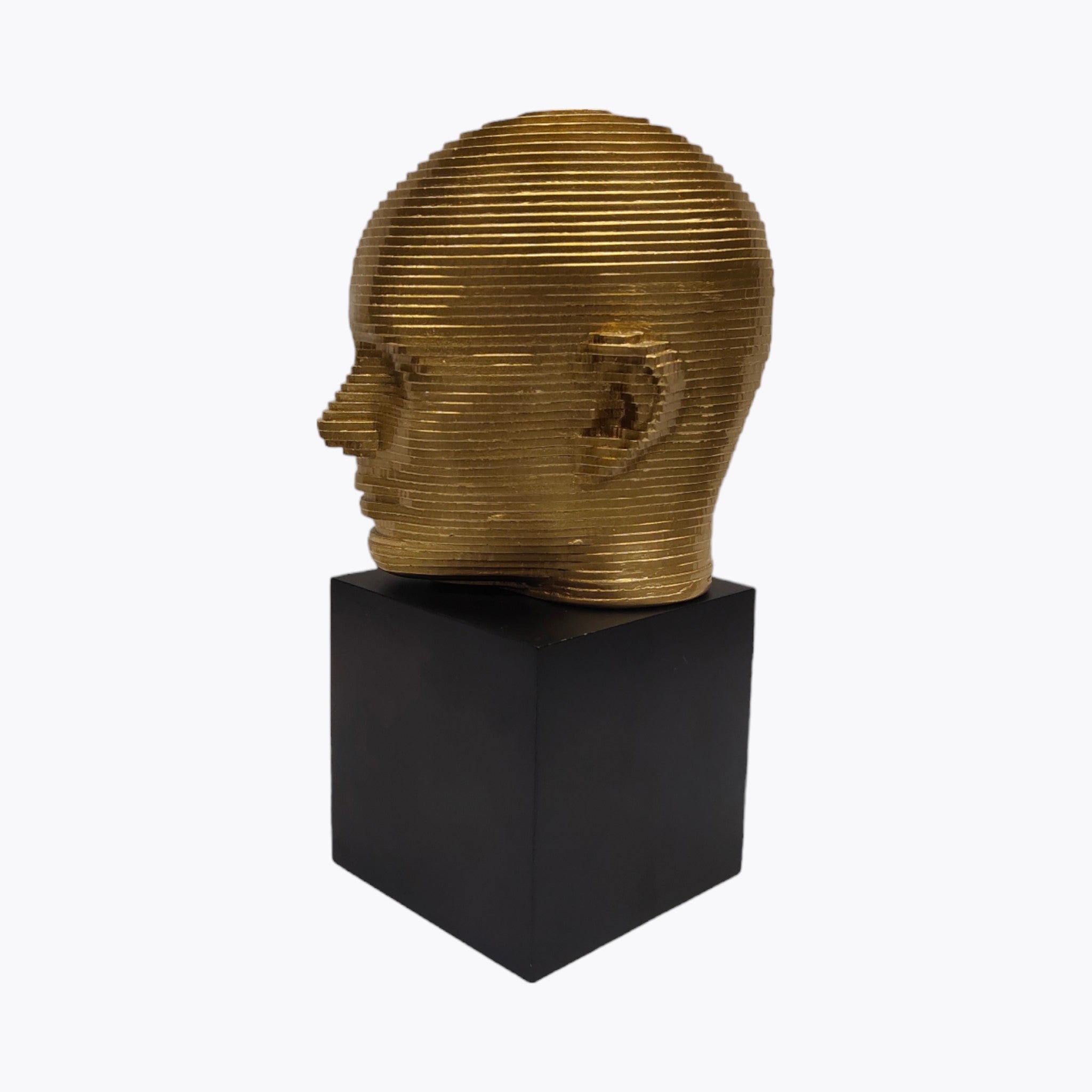 Modern Gold Sculpture Head Decor | Set Of 1