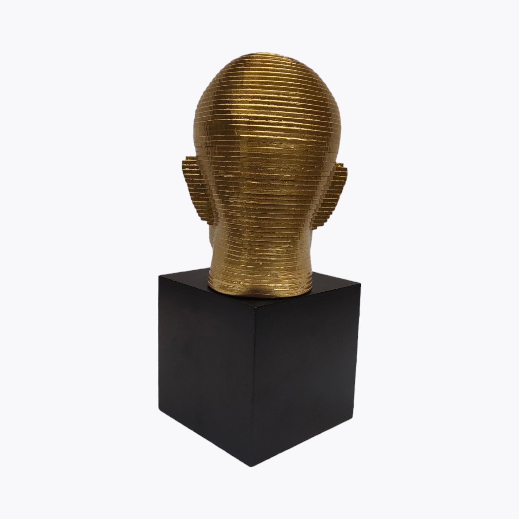 Modern Gold Sculpture Head Decor | Set Of 1