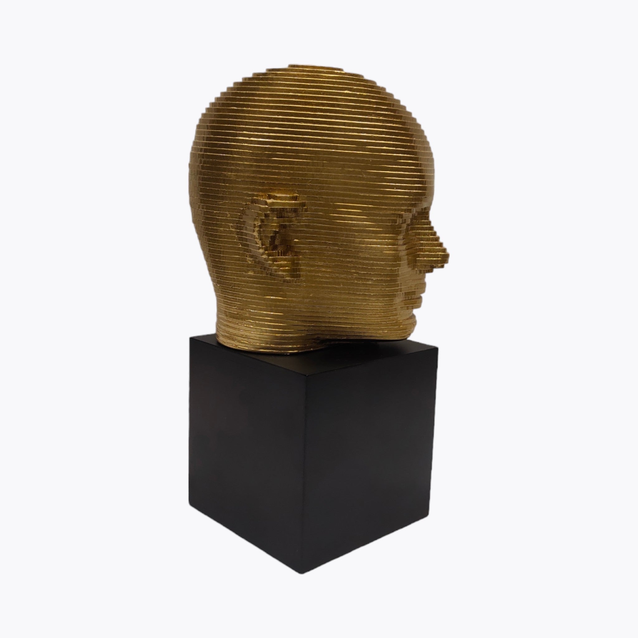 Modern Gold Sculpture Head Decor | Set Of 1