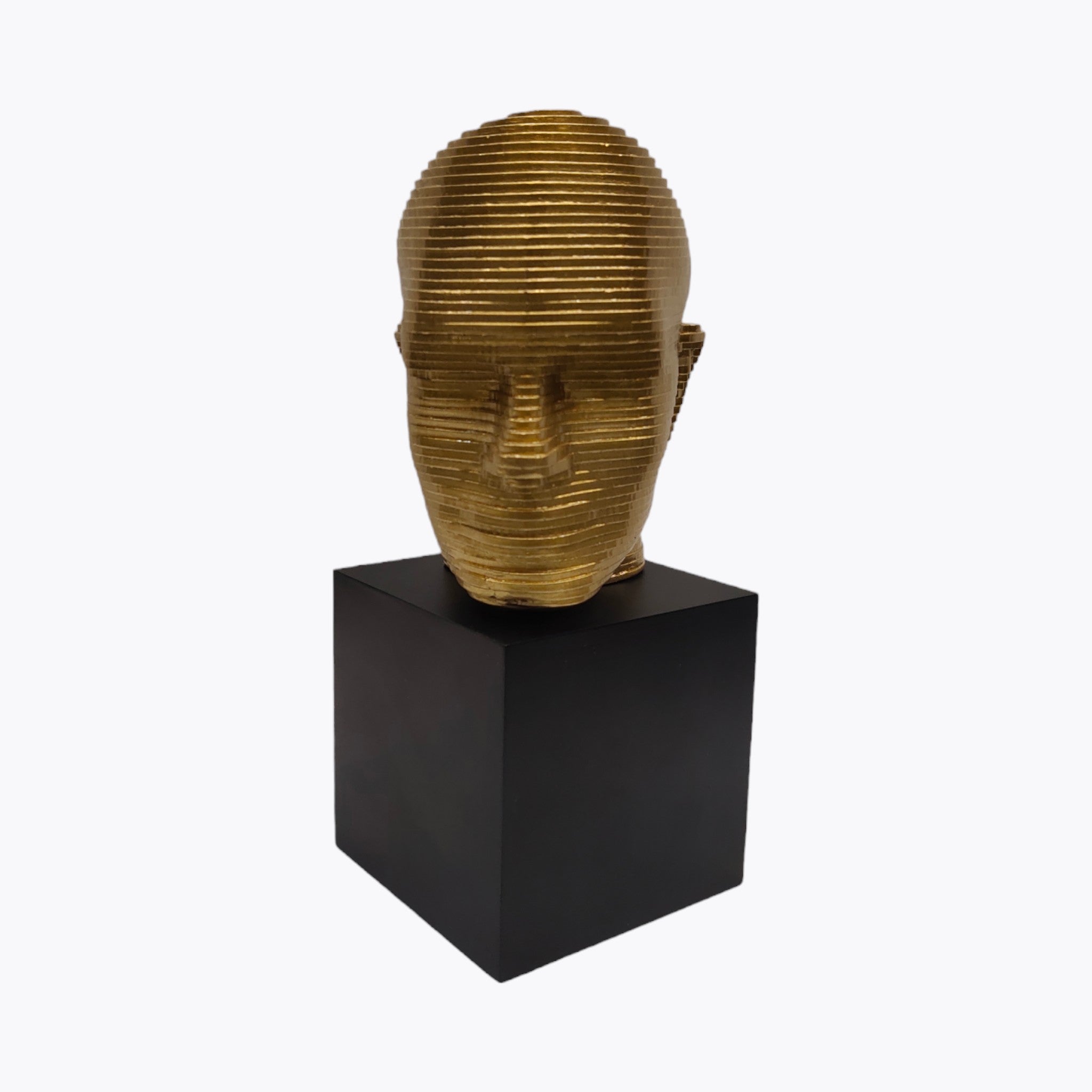 Modern Gold Sculpture Head Decor | Set Of 1