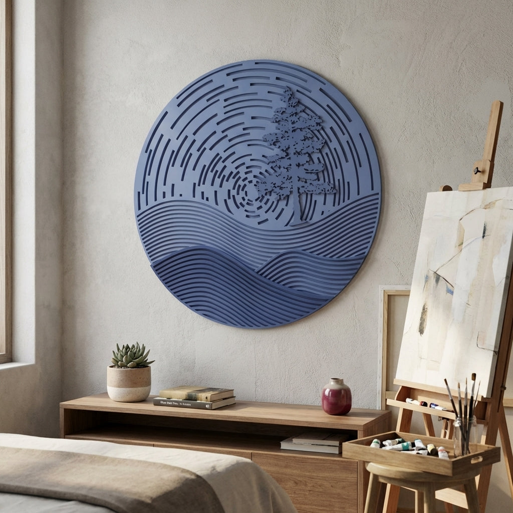 Labyrinthine Tree Wall Art | Set Of 1