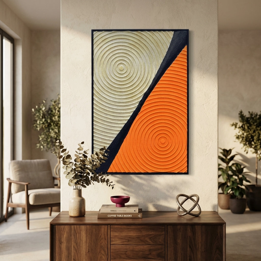 Abstract Geometric Sandscape Wall Art | Set of 1