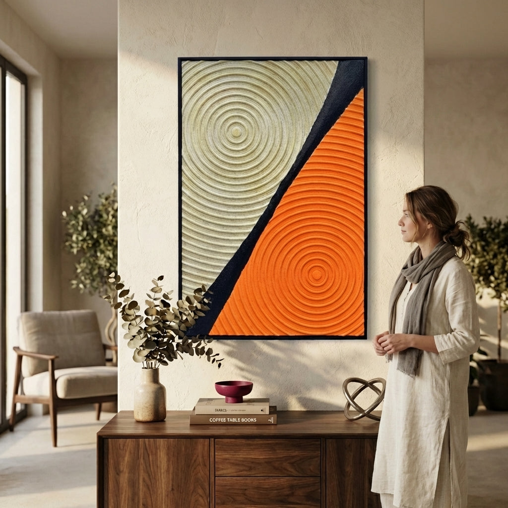 Abstract Geometric Sandscape Wall Art | Set of 1