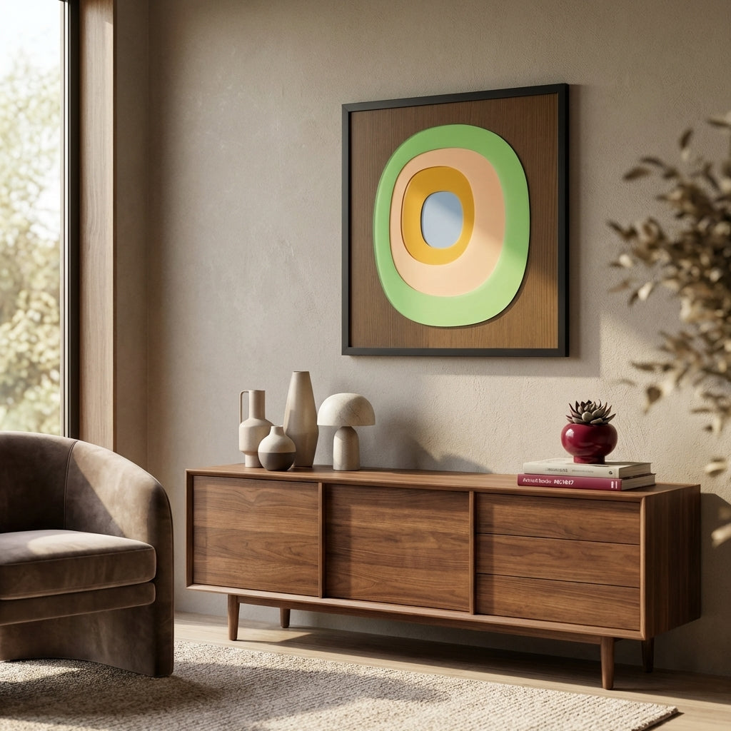 Concentric Soft Hues Wall Art