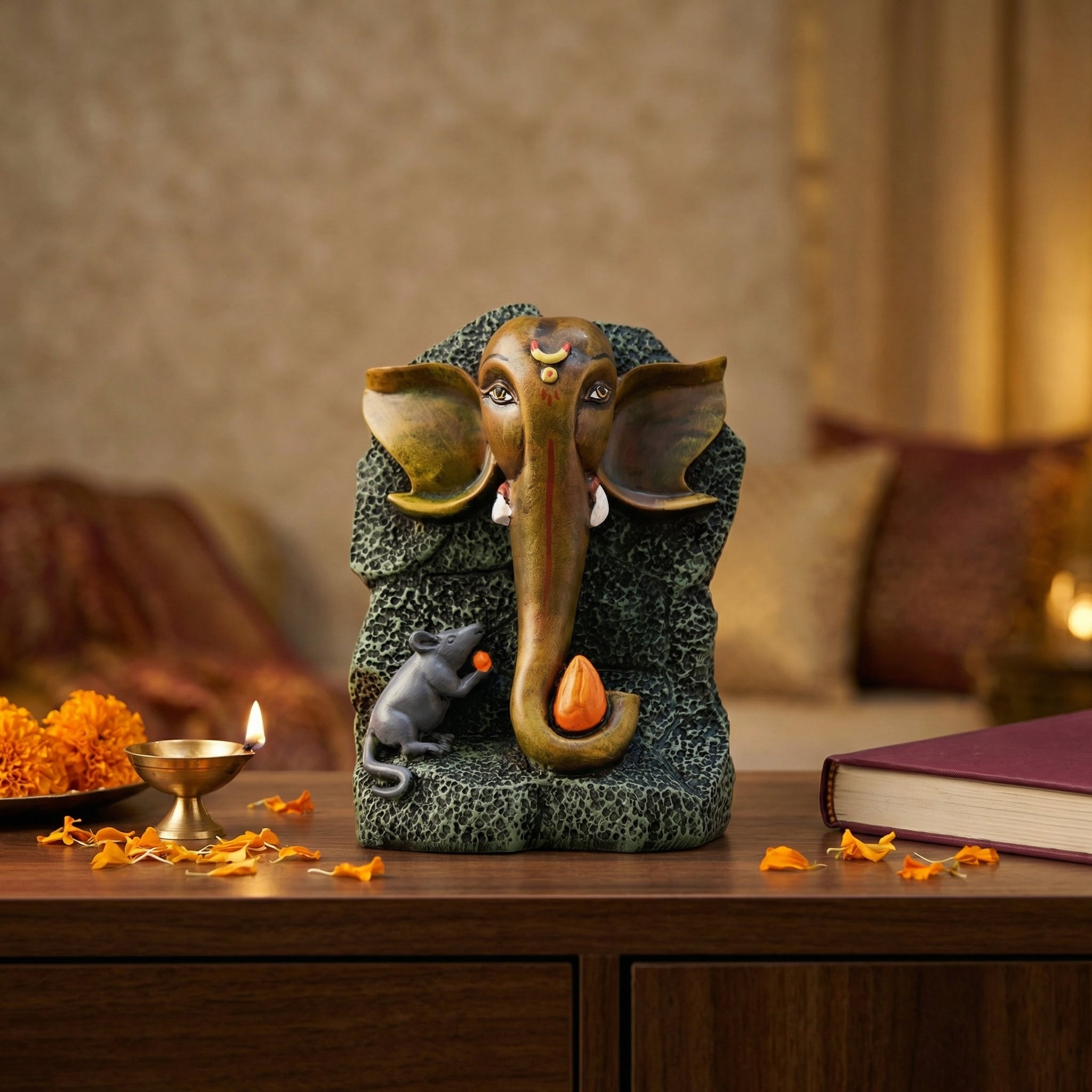 Divine Ganesha Elegance Decor Piece | God Statue | Set of 1