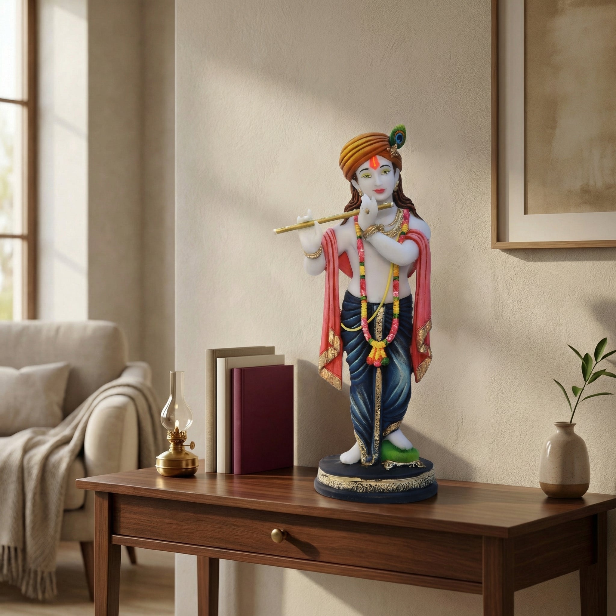 Elegant Krishna Flute Maestro Statue | God Statue | Set of 1