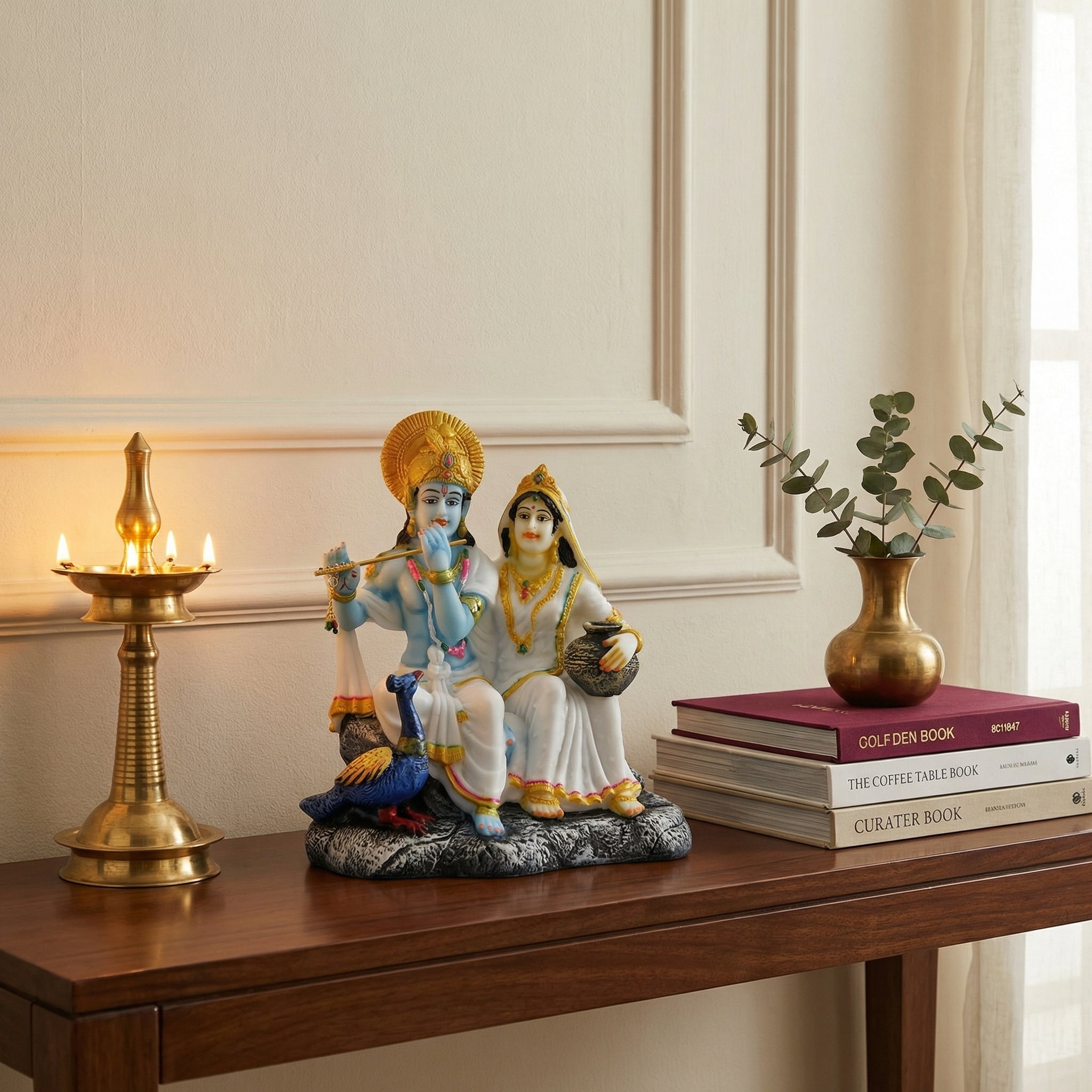 Serene Divinity Krishna and Radha Statue | God Statue | Set of 1