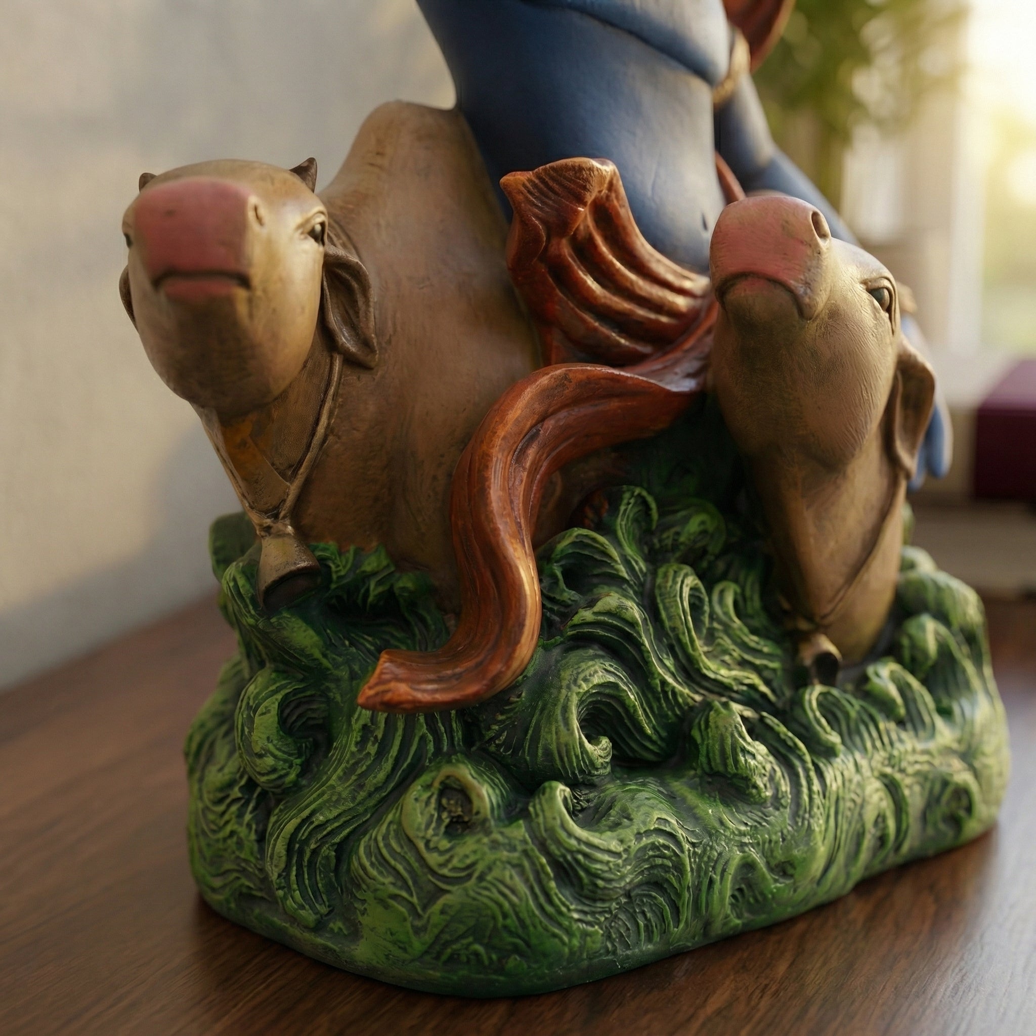 Blissful Krishna with Cows Statue | God Statue | Set of 1