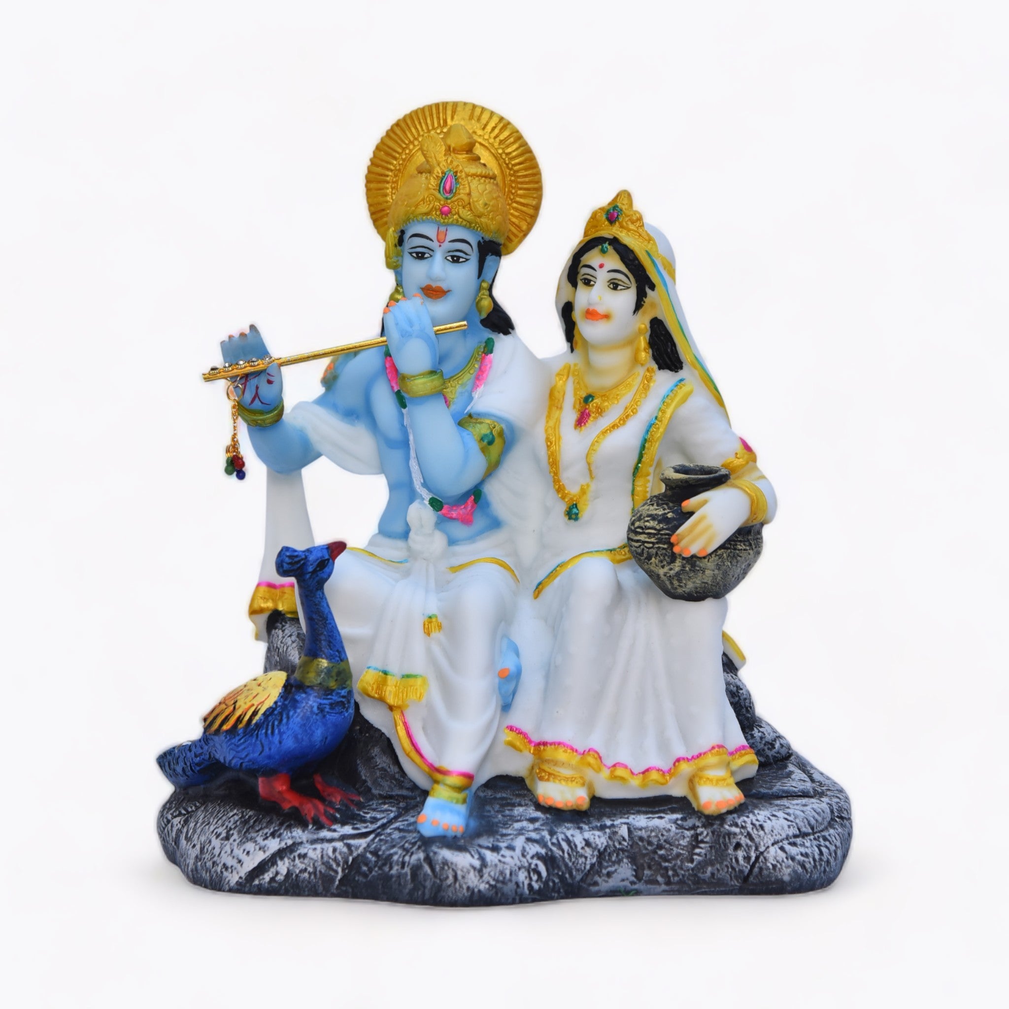 Serene Divinity Krishna and Radha Statue | God Statue | Set of 1