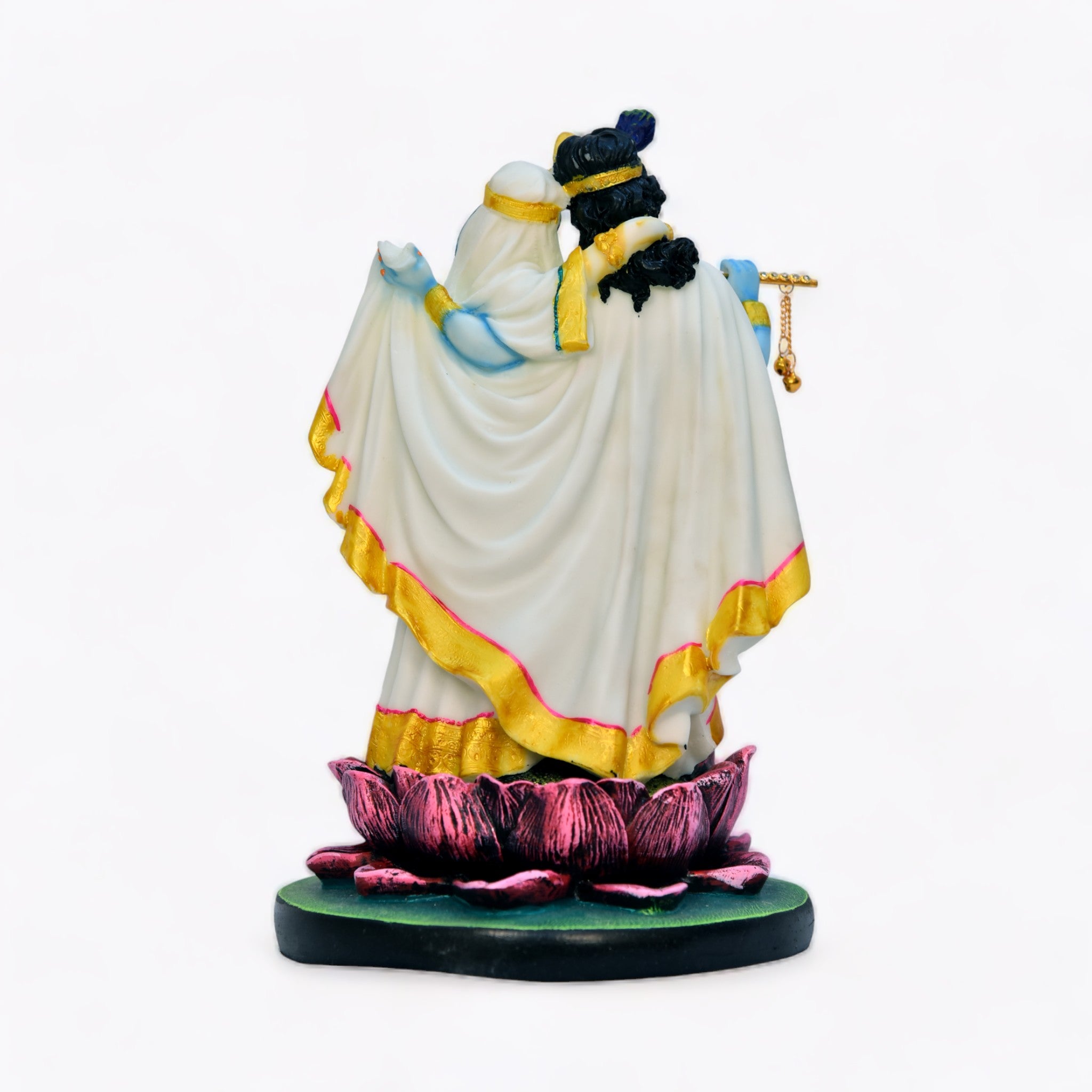 Serene Lotus Divine Couple Statue | God Statue | Set of 1