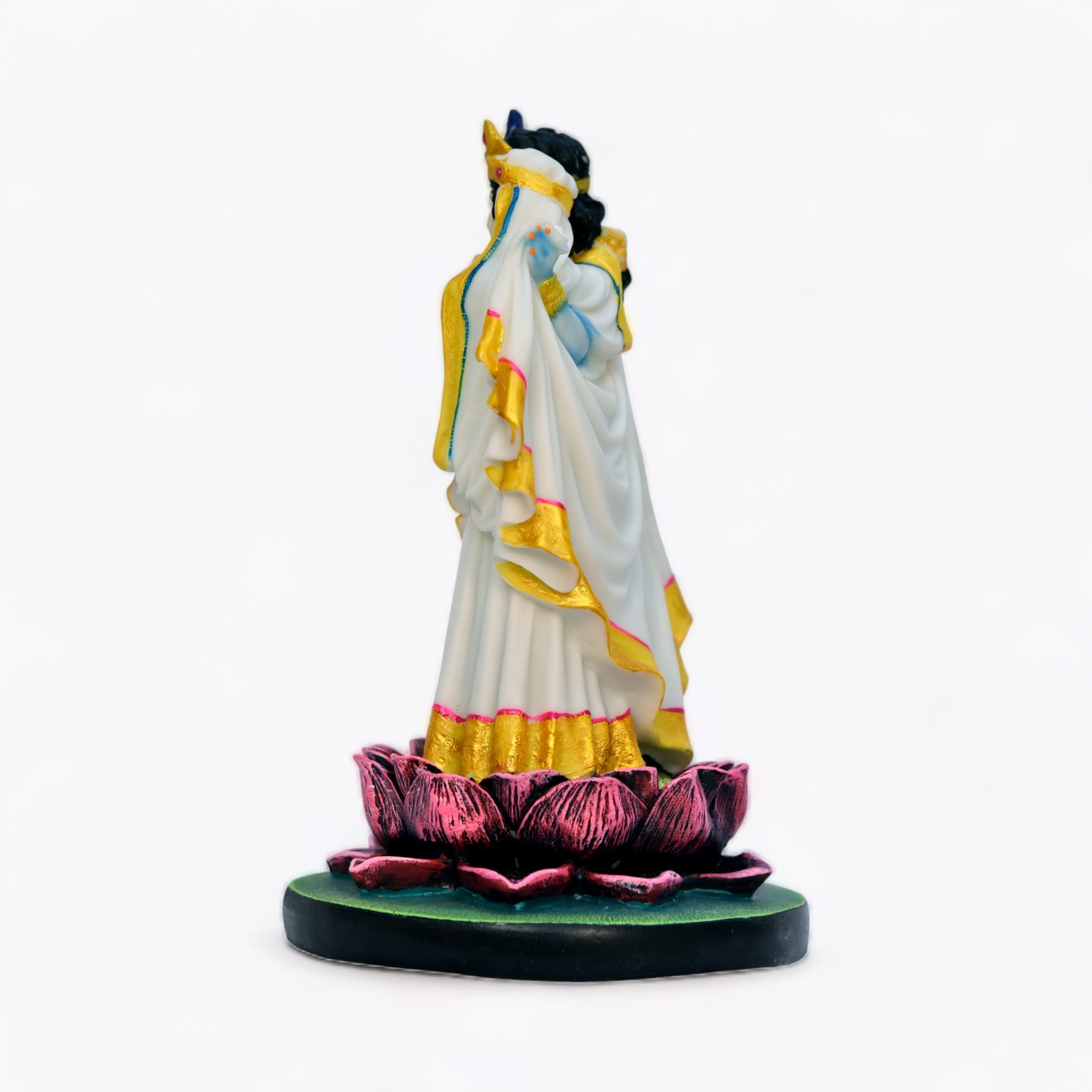 Serene Lotus Divine Couple Statue | God Statue | Set of 1