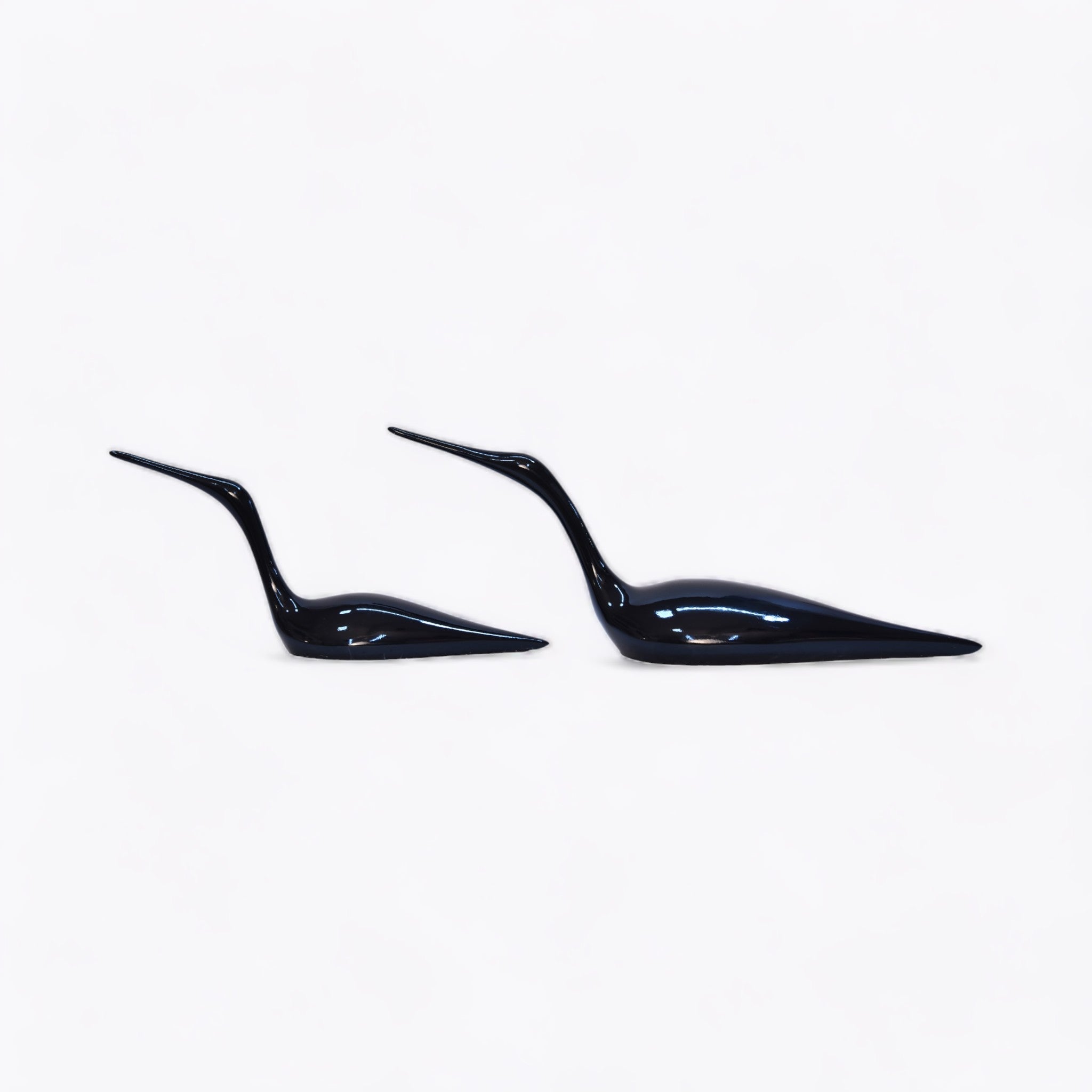 Sleek Swan Duo Sculpture Deco | Set of 2