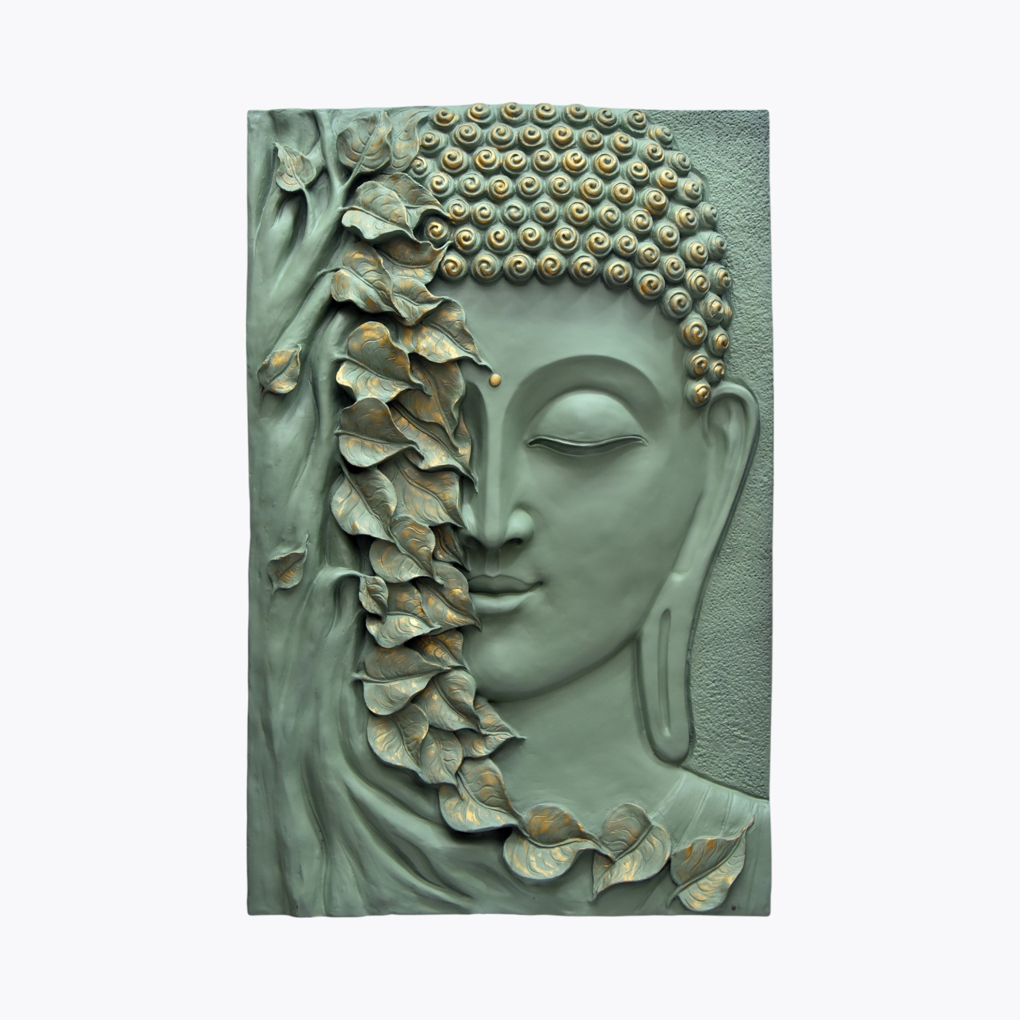 Tranquil Bodhi Leaf Buddha Wall Art