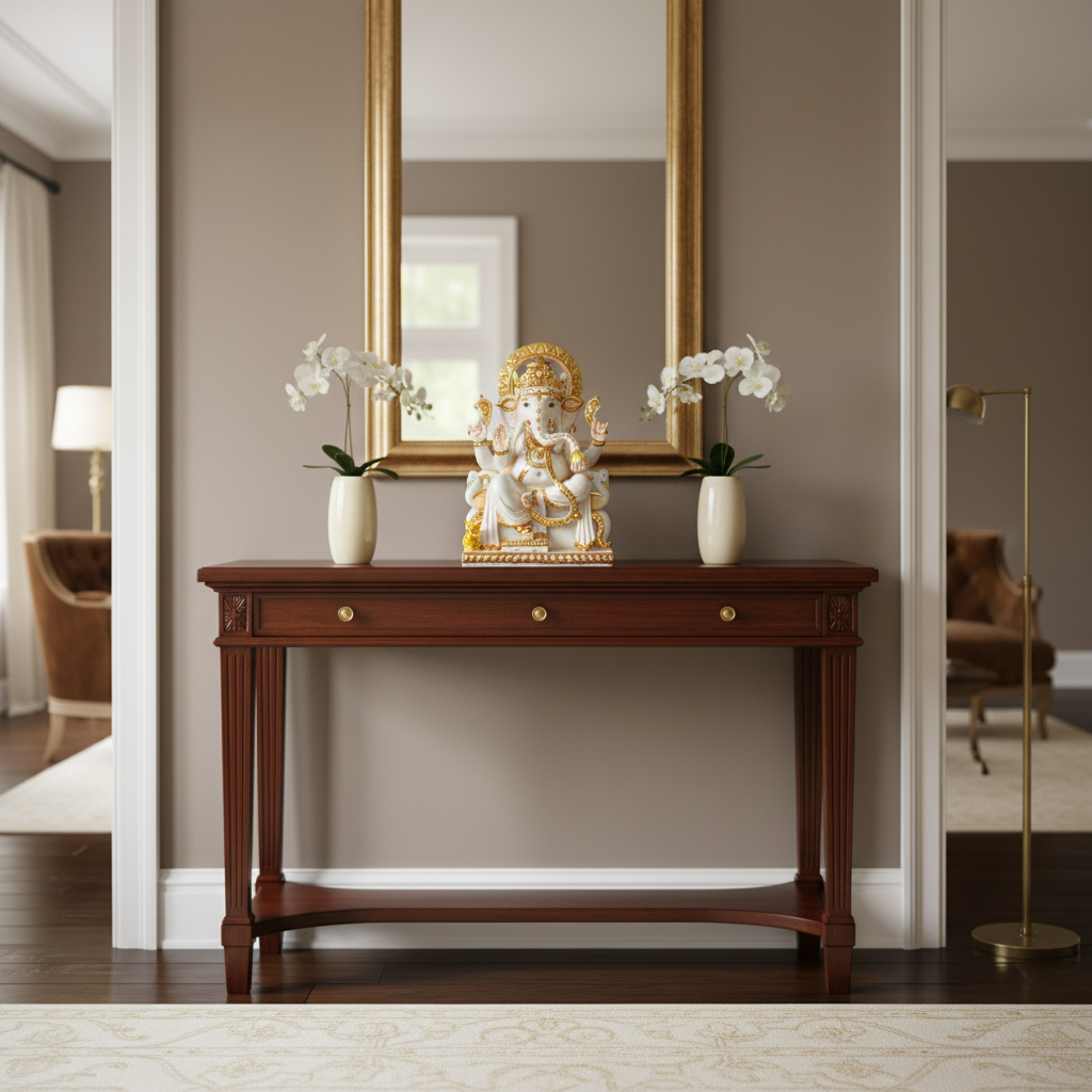 White & Gold Ganesha | God Statue | Set of 1