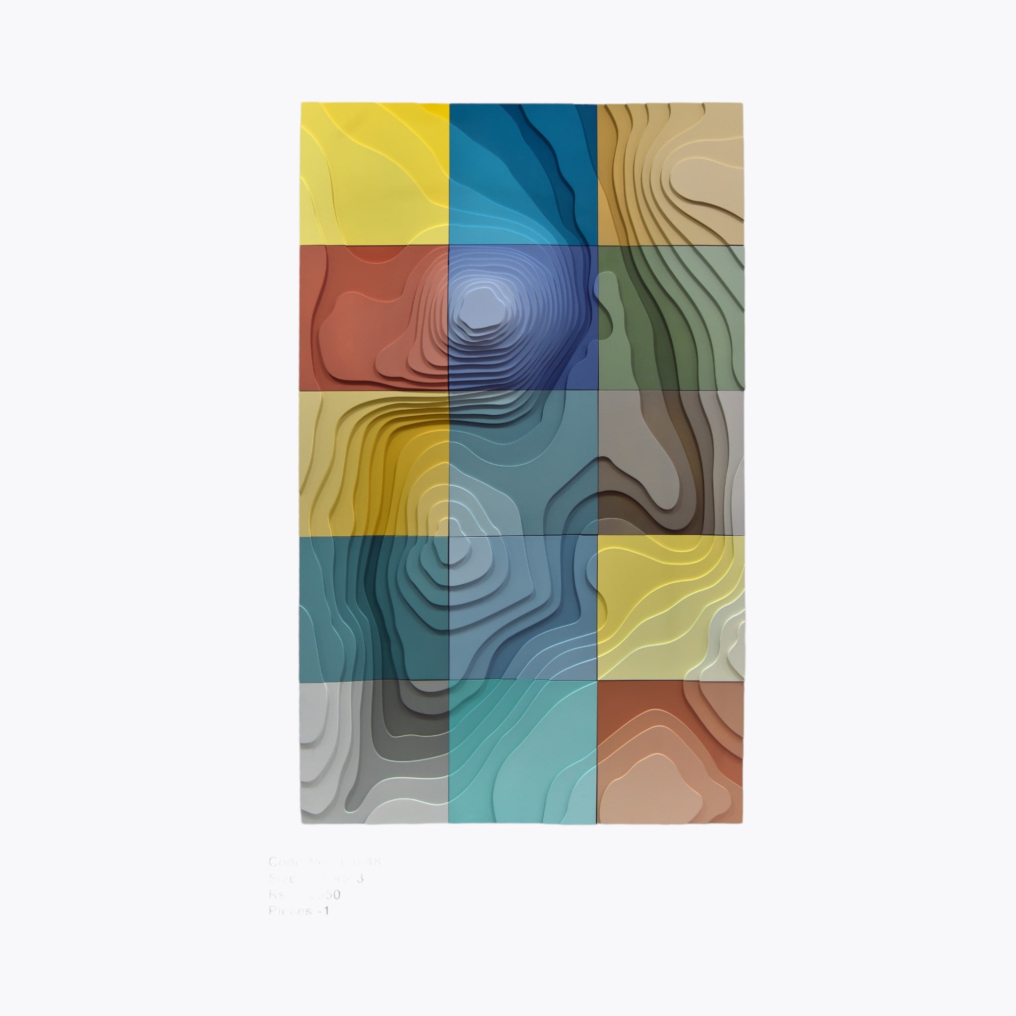 Vivid Contours Wall Panel | Set Of 1